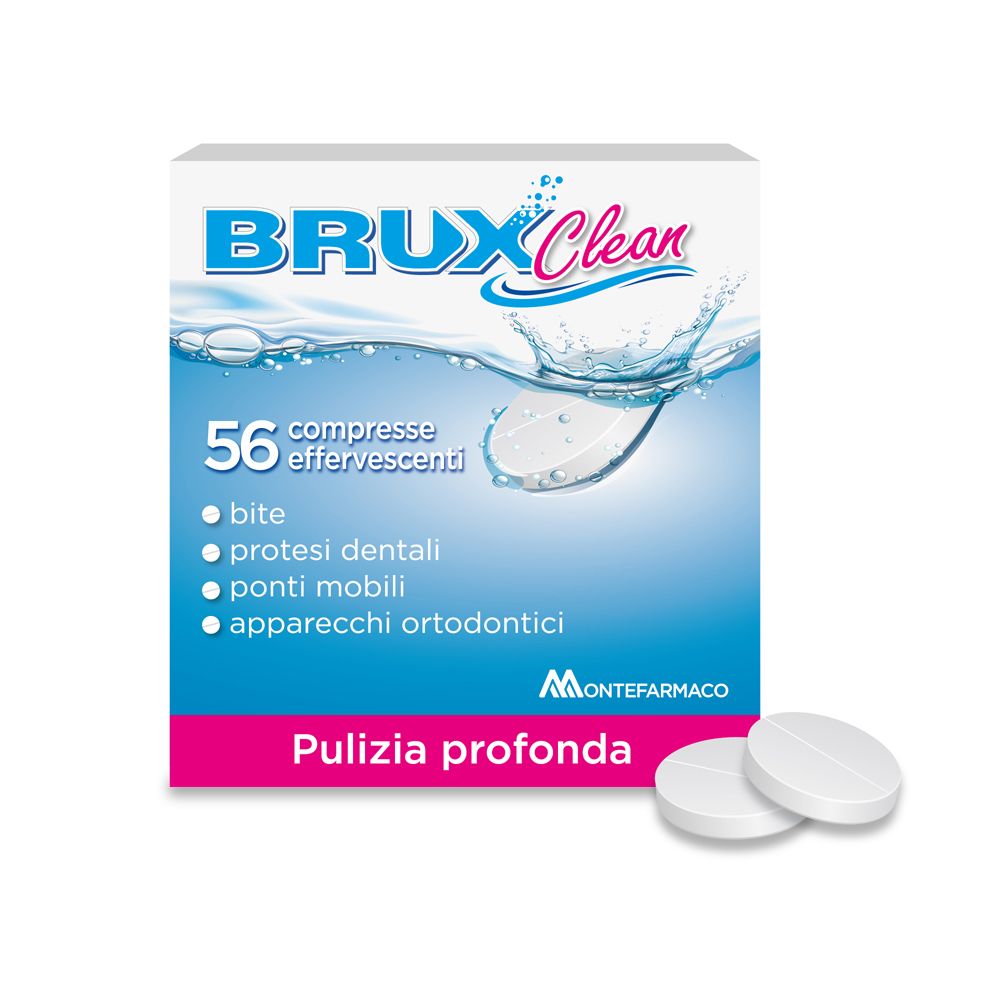 Brux Clean 56 Compresse Effervescenti Igienizzante Dispositivi Intraorali