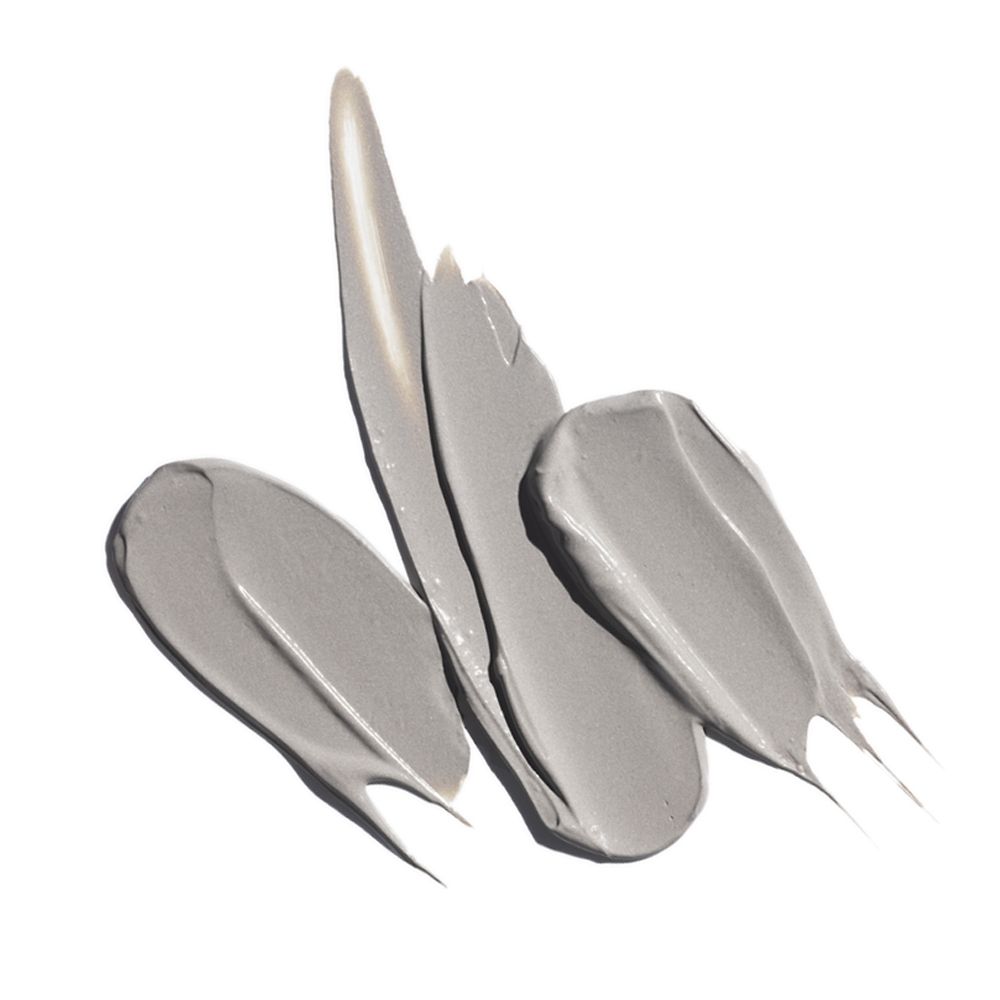 Texture di maschera grigia su sfondo bianco. Tre tratti sovrapposti.