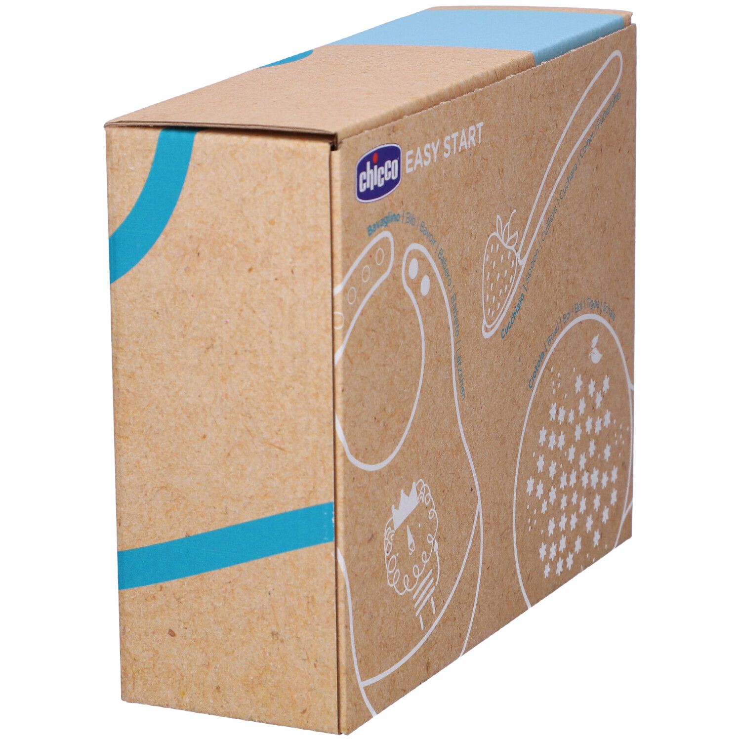Chicco Set Pappa Silicone 6m+ Azzurro
