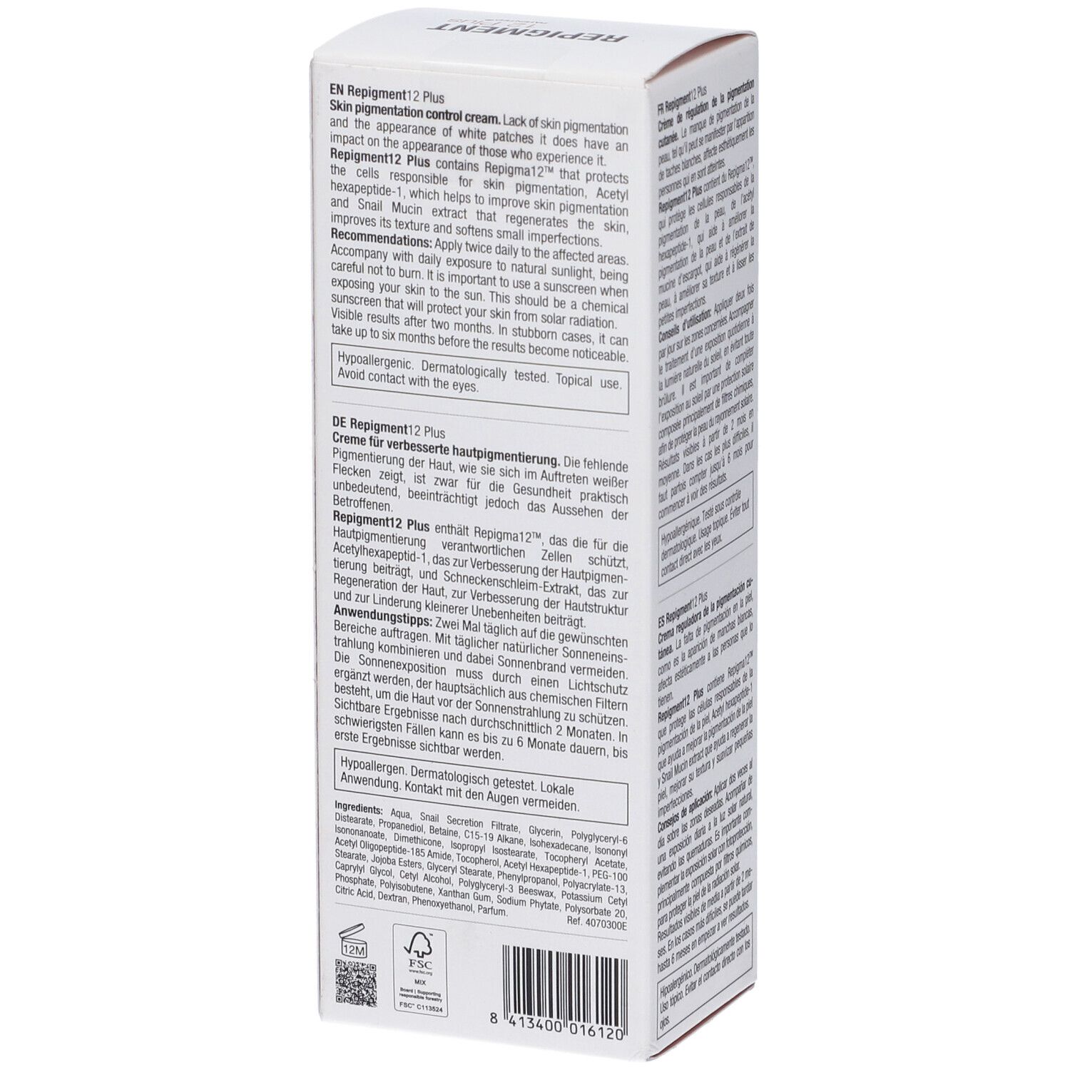 Bella Aurora Labs Repigment 12 Plus Crema