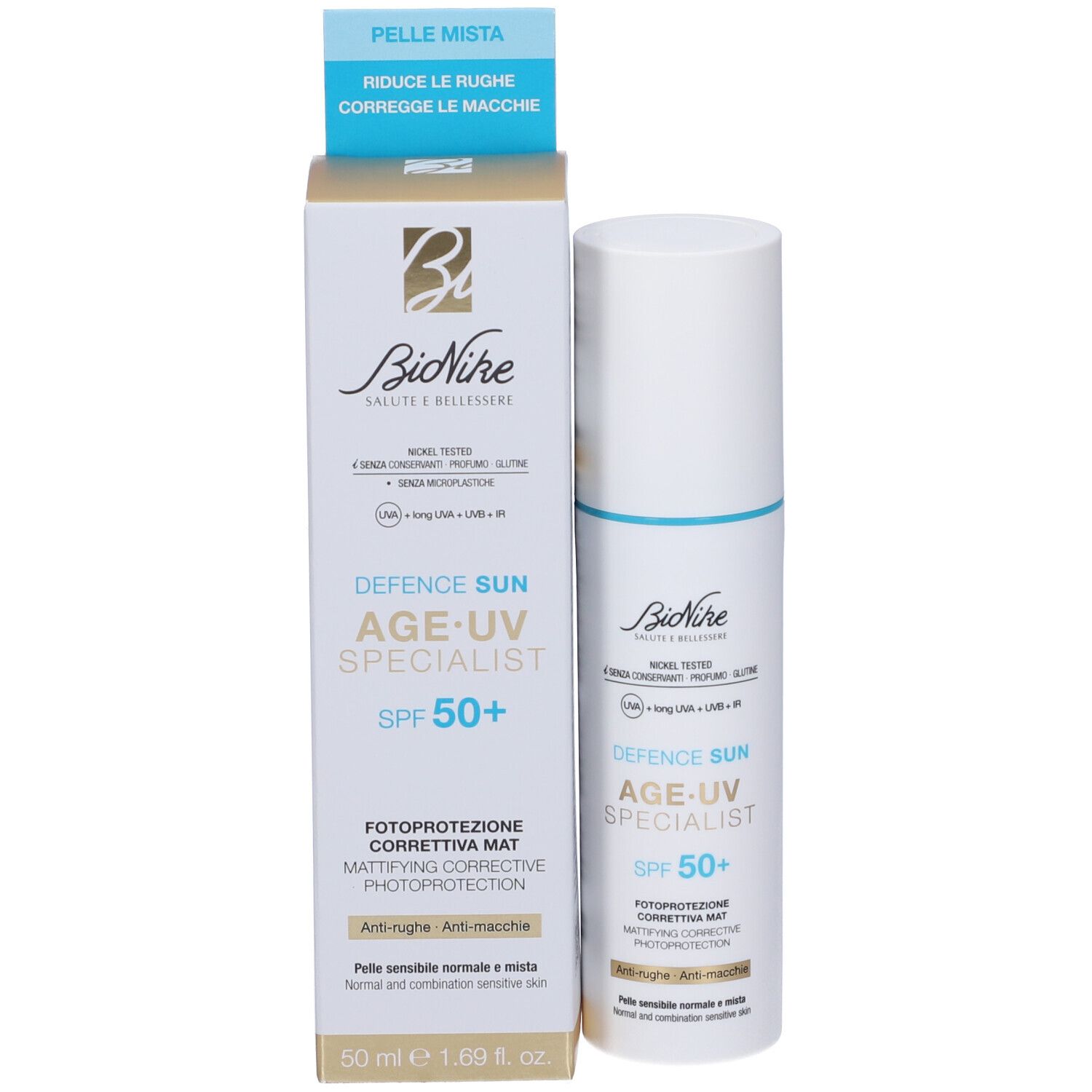 BioNike Defence Sun Age UV Specialist SPF 50+ Fotoprotezione Correttiva Mat