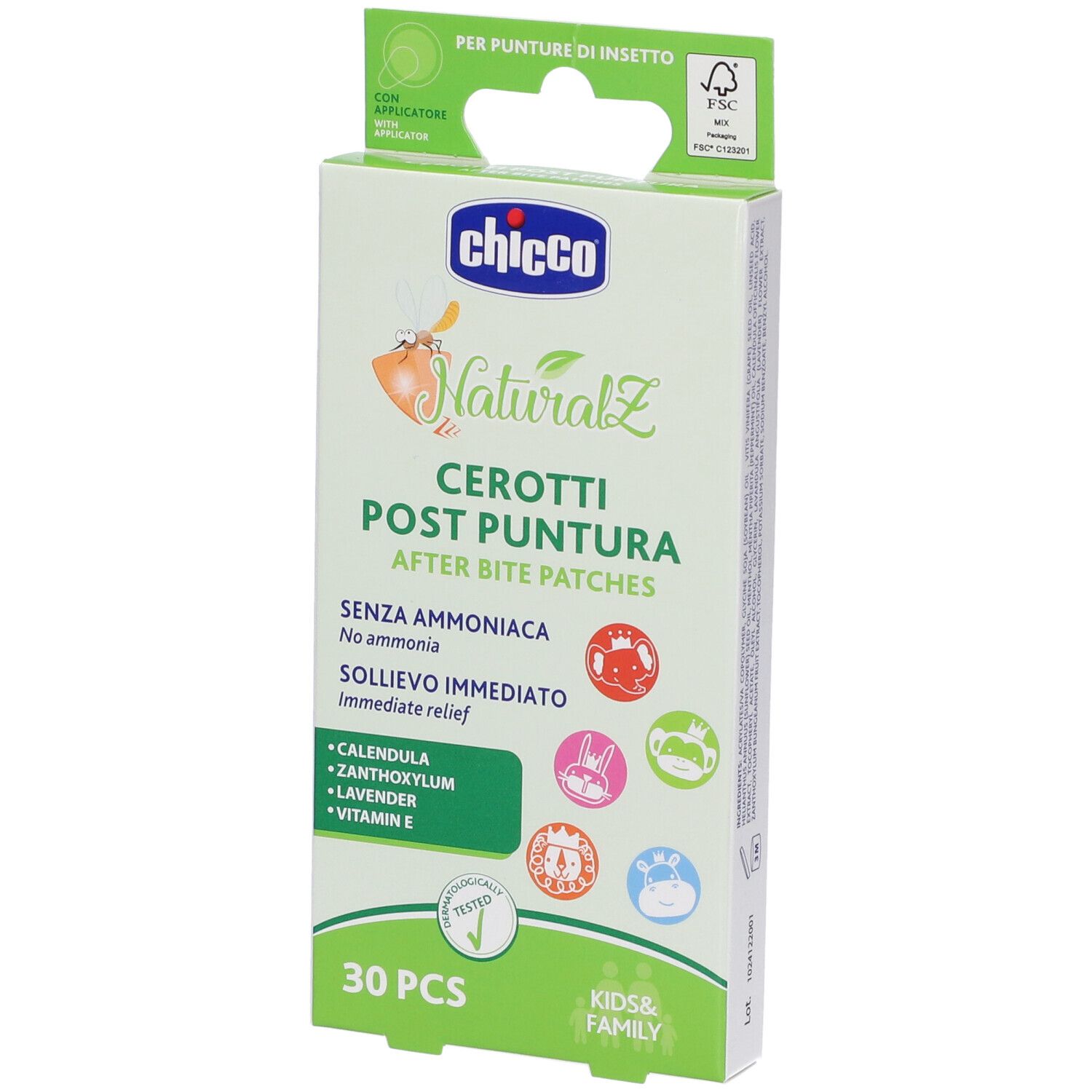 Chicco NaturalZ Cerotti Post Puntura 30 Pezzi