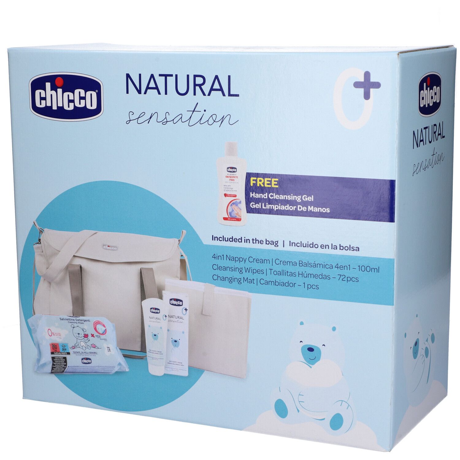 Chicco Natural Sensation Borsa Mamma + Gel Igienizzante Mani in Omaggio