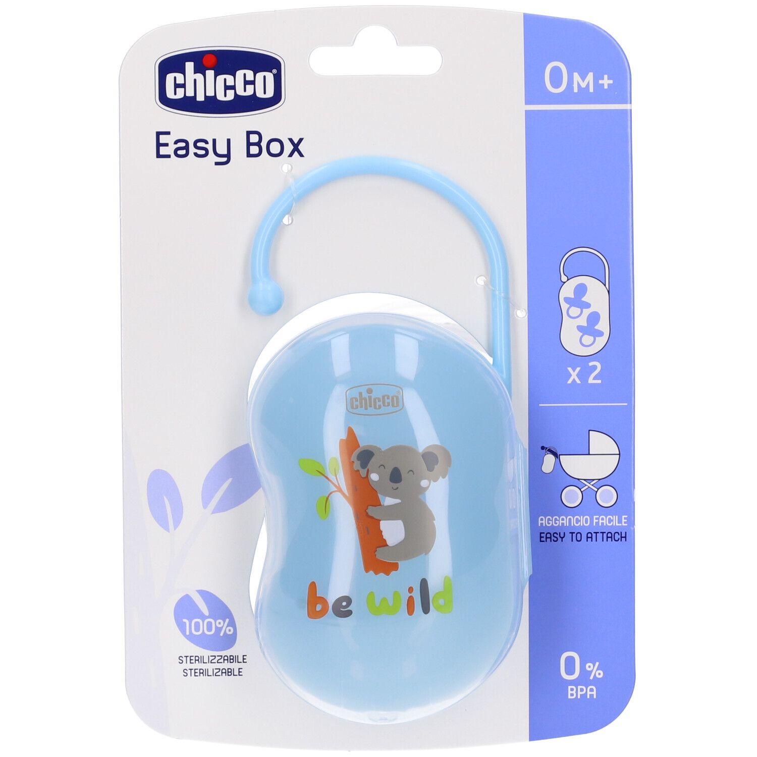 Chicco Portasucchietto Doppio Azzurro