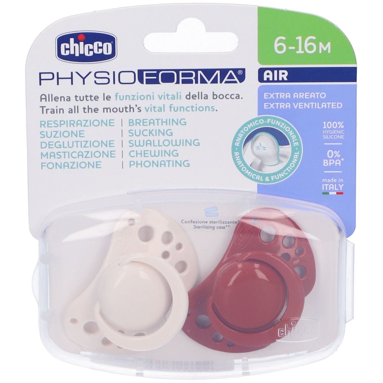 Chicco Succhietti Physioforma Air 6-16M Set da 2