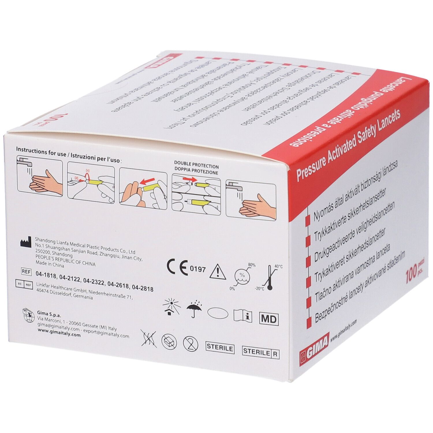 GIMA Lancette Automatiche Di Sicurezza Rotonde - Ago 23G