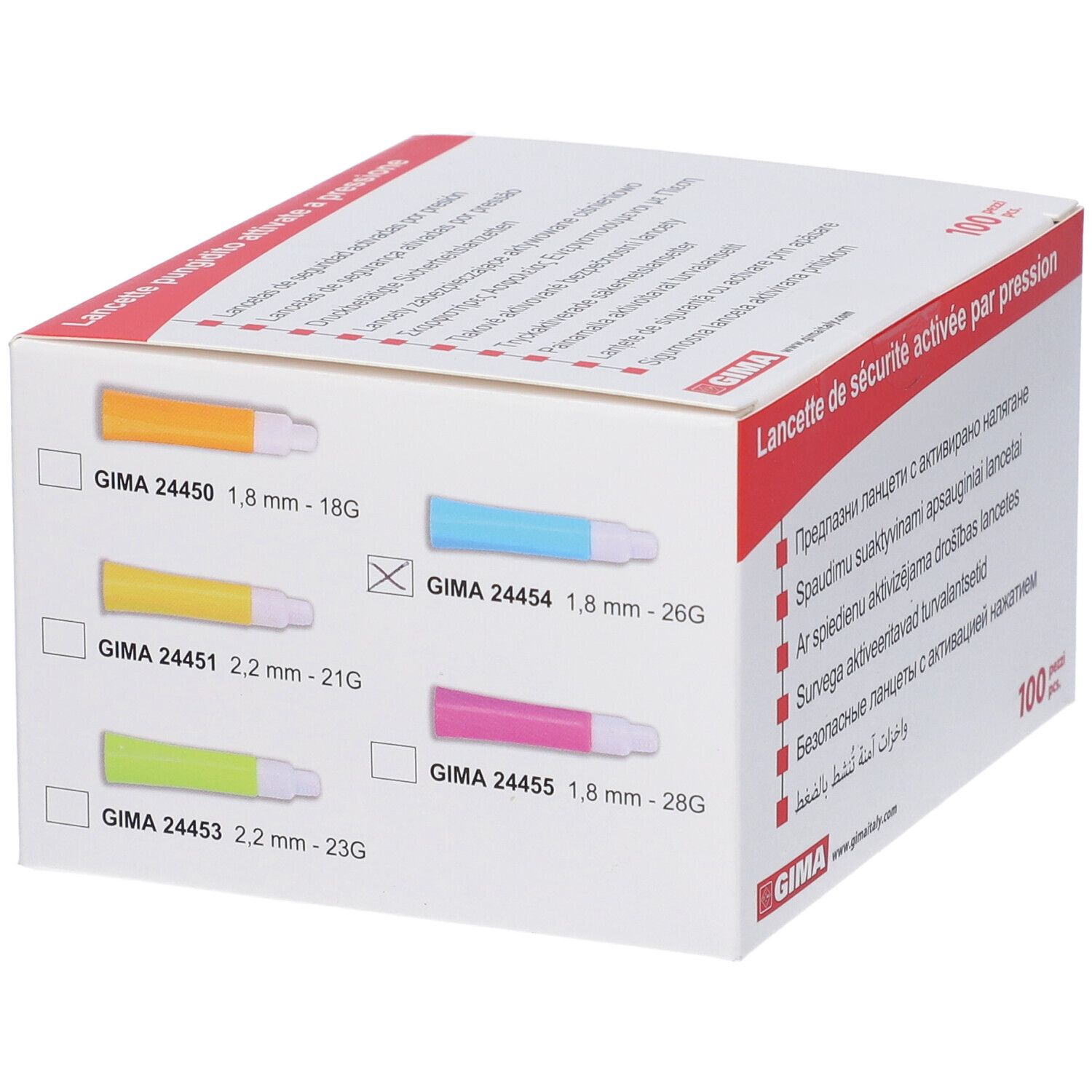 GIMA Lancette Automatiche Di Sicurezza Rotonde - Ago 26G