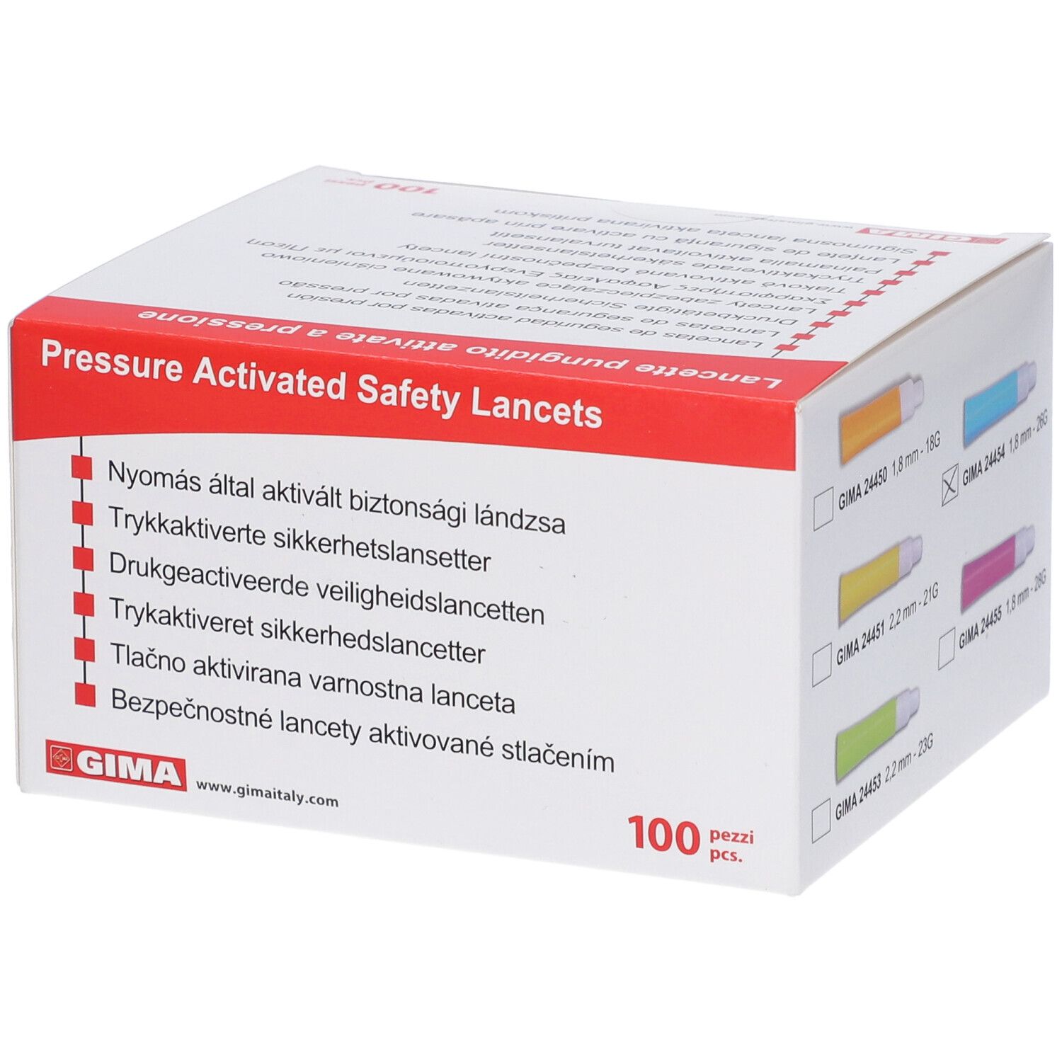 GIMA Lancette Automatiche Di Sicurezza Rotonde - Ago 26G
