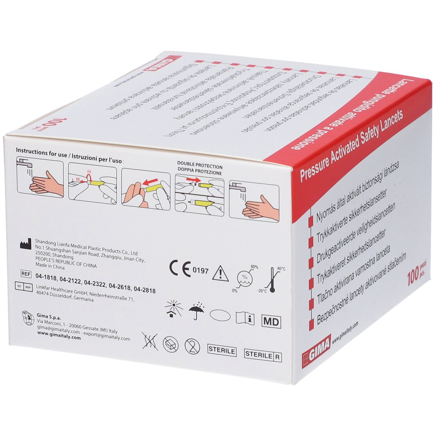 GIMA Lancette Automatiche Di Sicurezza Rotonde - Ago 26G