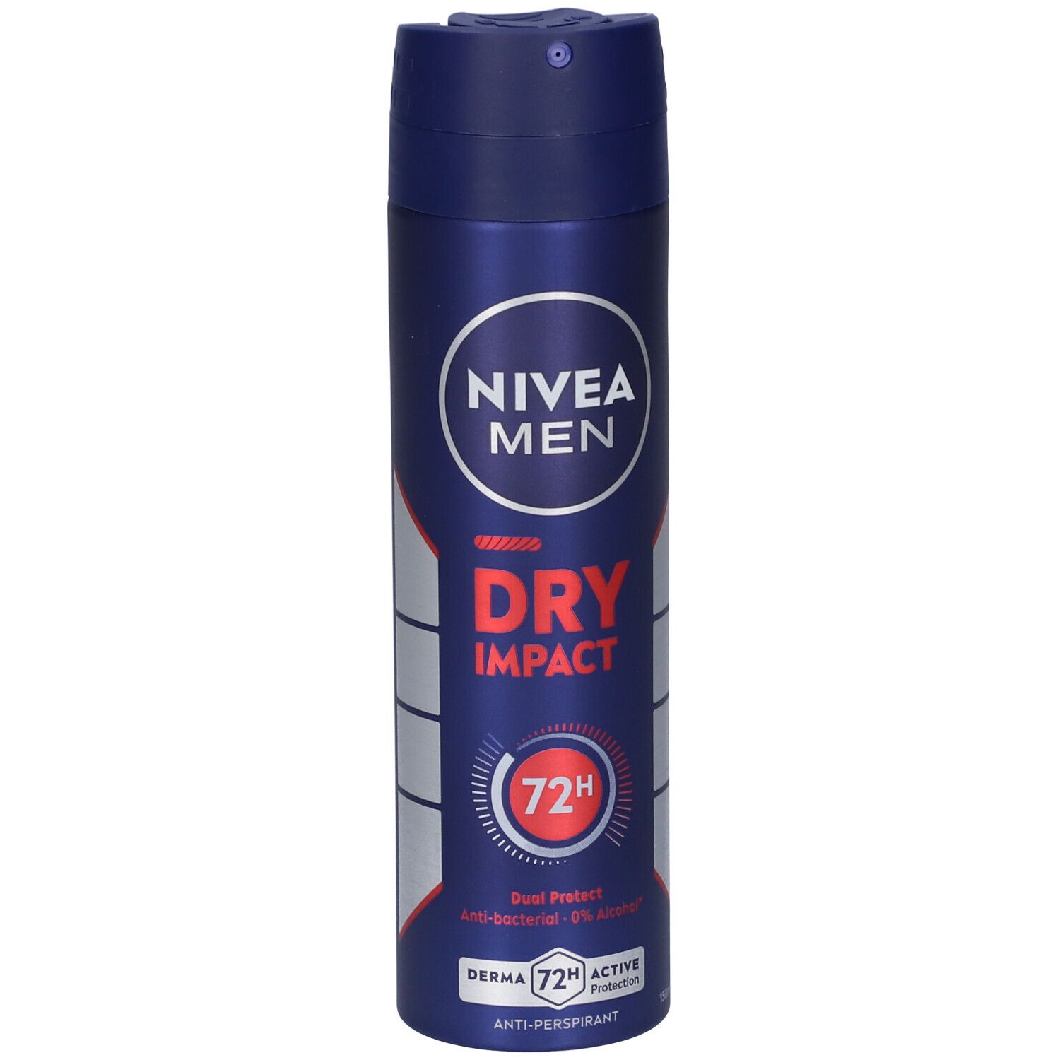 Nivea Men Dry Impact Deodorante Spray 150 ml, Deodorante uomo per 72h di protezione antitraspirante