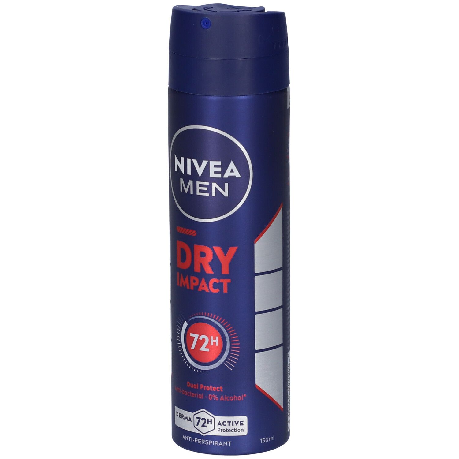 Nivea Men Dry Impact Deodorante Spray 150 ml, Deodorante uomo per 72h di protezione antitraspirante