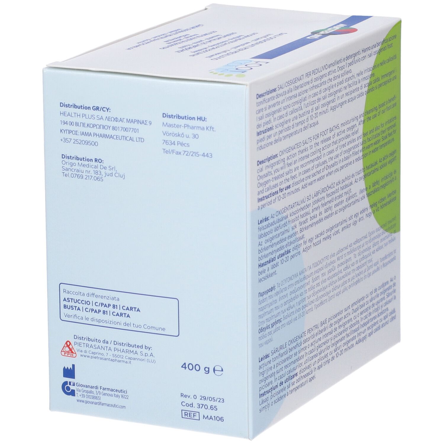Master-aid Footcare Sali Ossigenati 20 Bustine Da 20 G