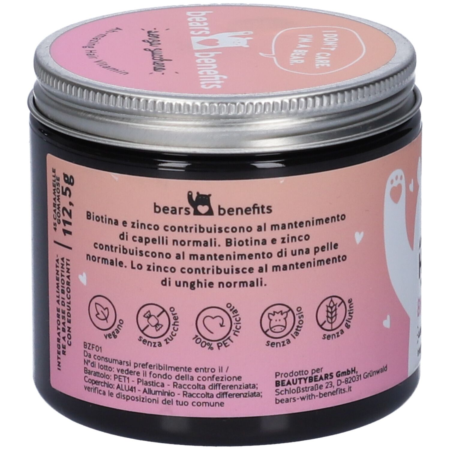 Ah-Mazing Hair Vitamins Mit Biotin Sugarfree 45 Caramelle Gommose