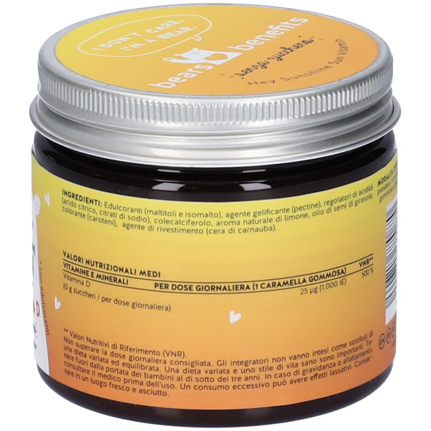 Hey Sunshine Sun Vitamins Mit D3 Sugarfree 45 Caramelle Gommose
