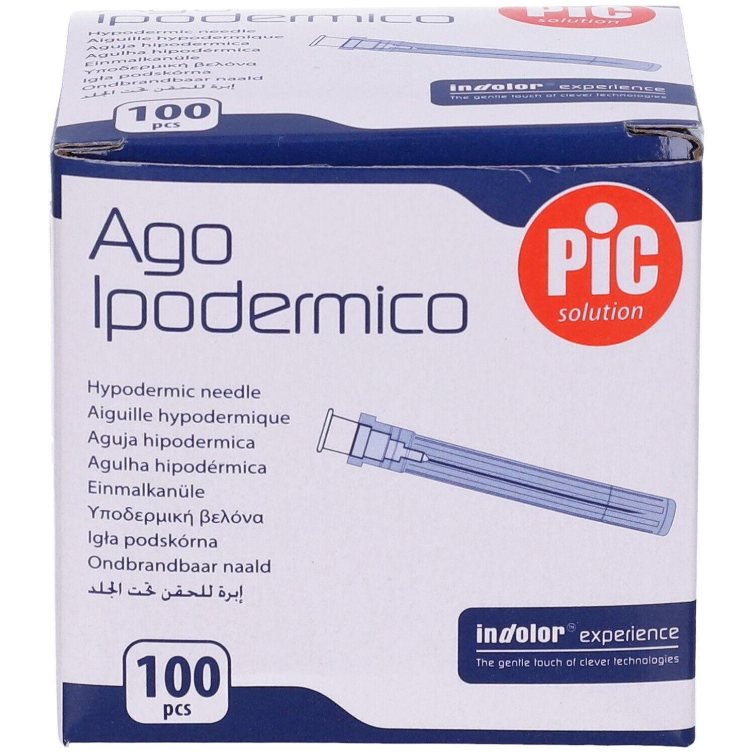 PIC Ago Ipodermico Monouso Gauge 19 1 1/2 - 100 Pezzi