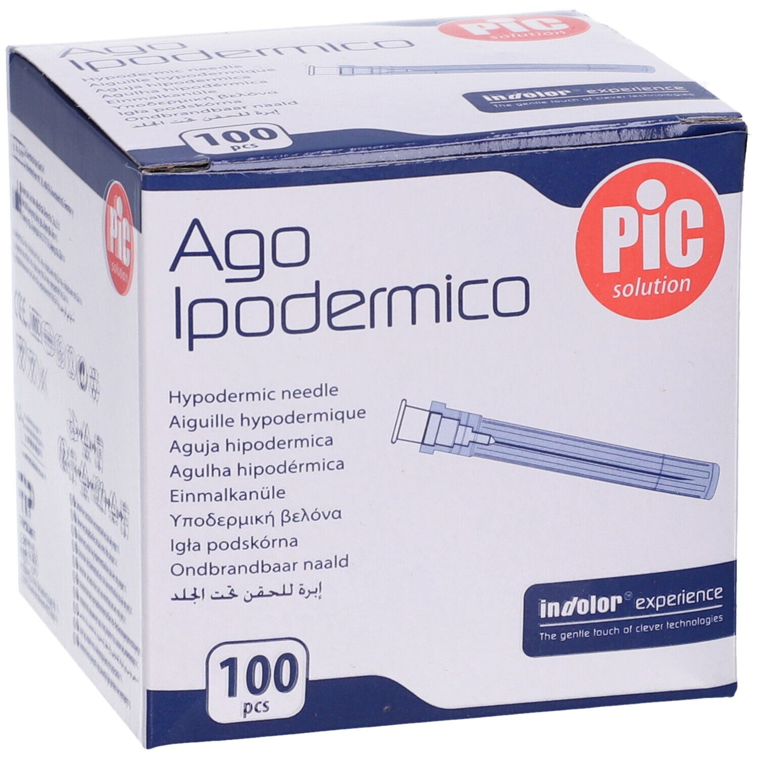 PIC Ago Ipodermico Monouso Gauge 20 1 1/2 - 100 Pezzi