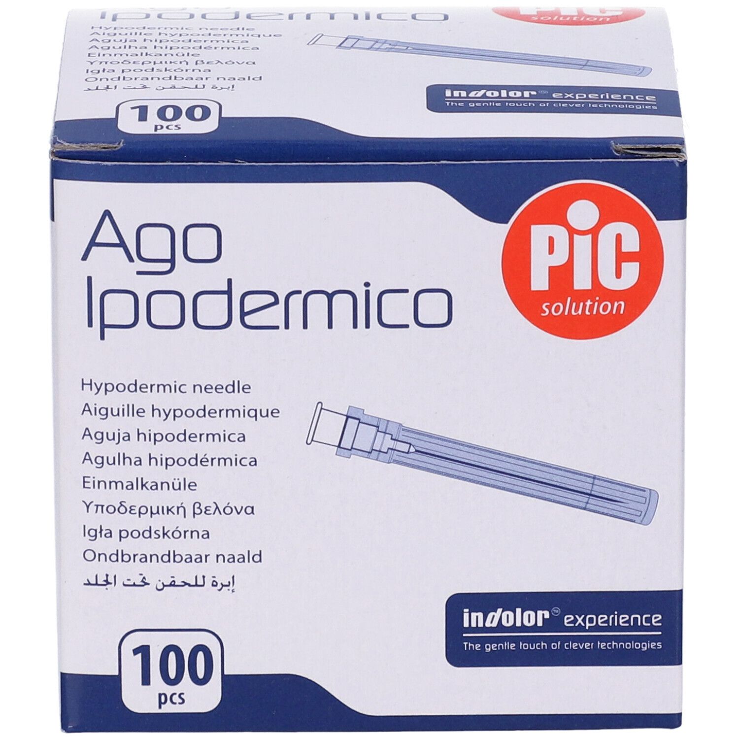 PIC Ago Ipodermico Monouso Gauge 22 1 1/4 - 100 Pezzi