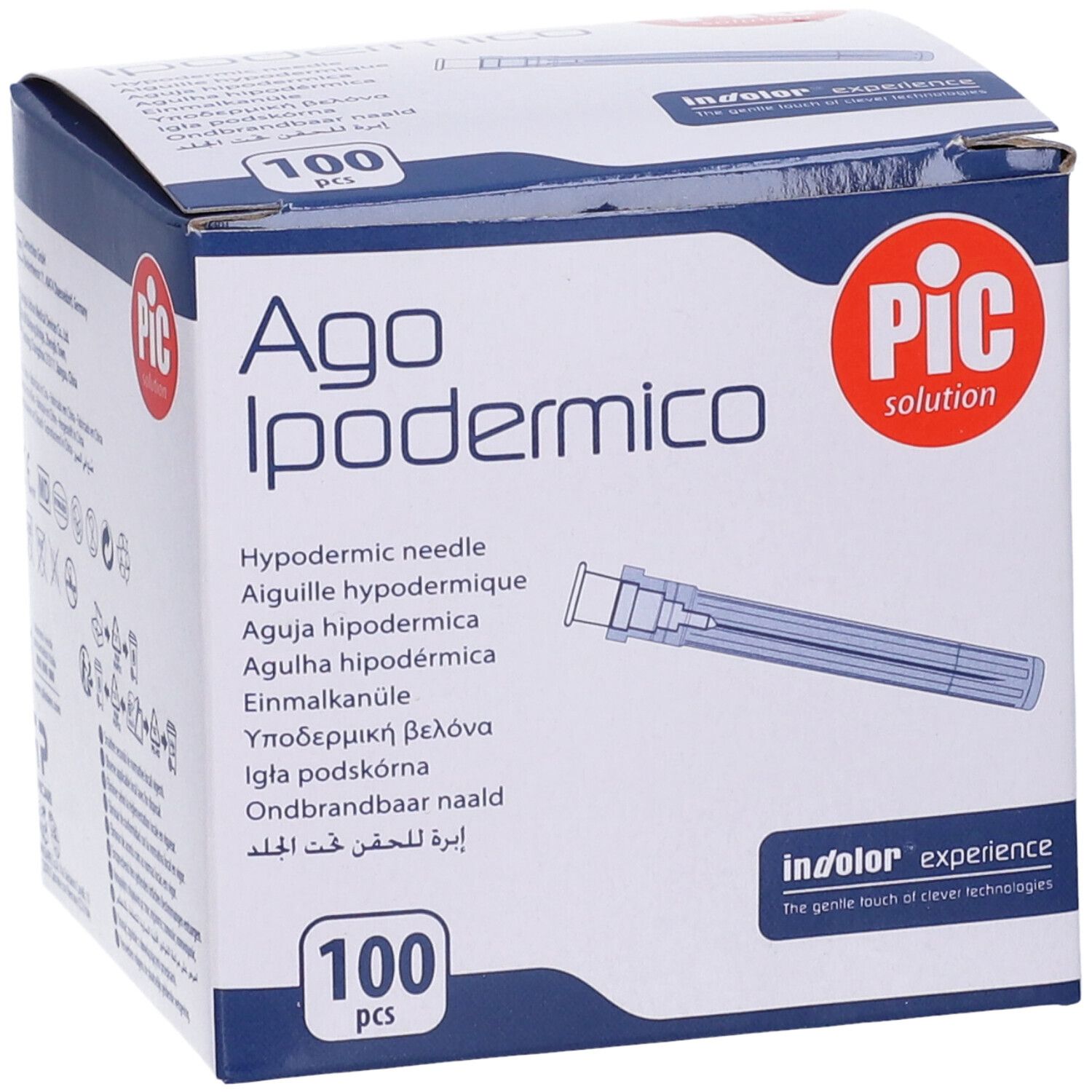 PIC Ago Ipodermico Monouso Gauge 27 1/2 - 100 Pezzi