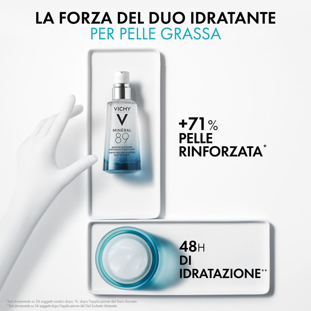 Vichy Mineral89 Gel Sorbetto Idratante 48h Effetto Mat