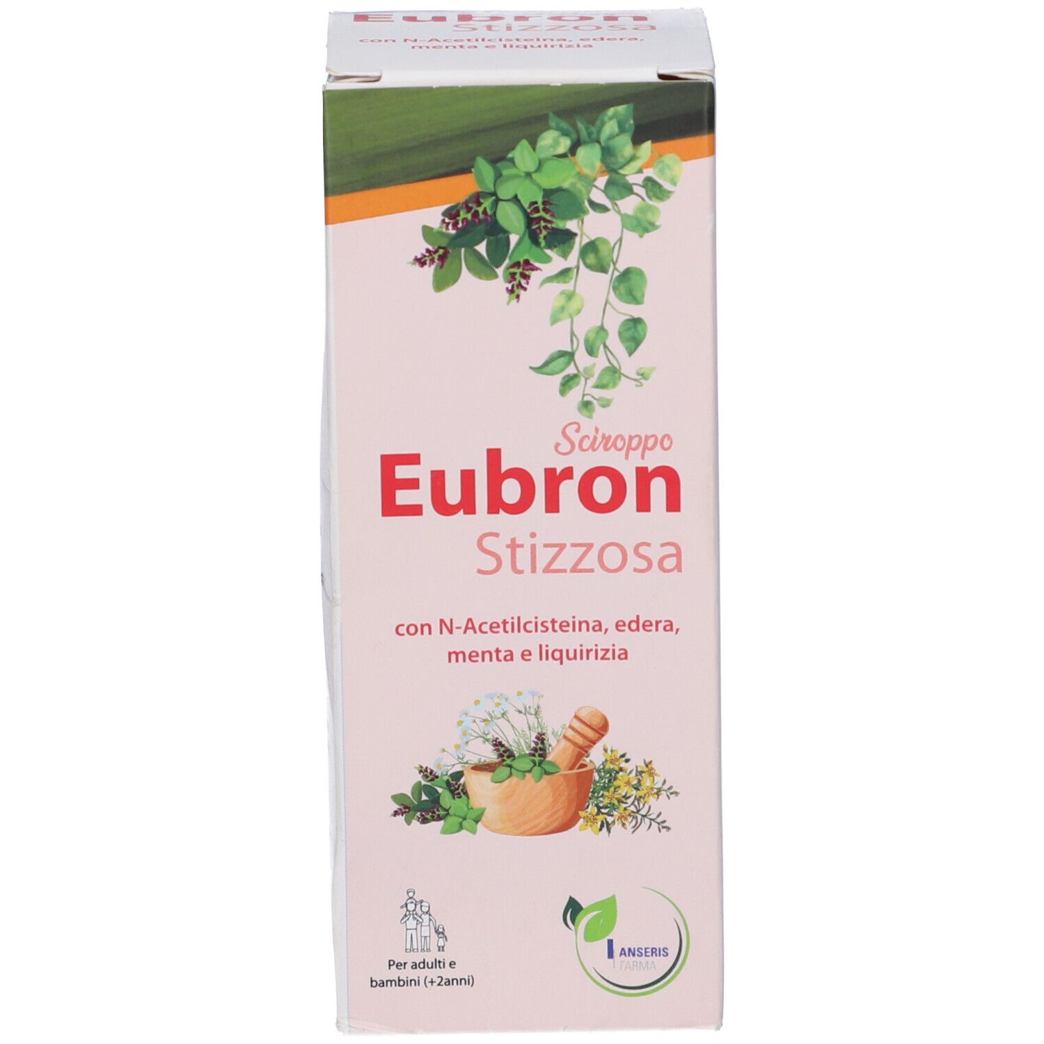 Confezione del prodotto. Sulla scatola è scritto "Eubron Stizzosa".