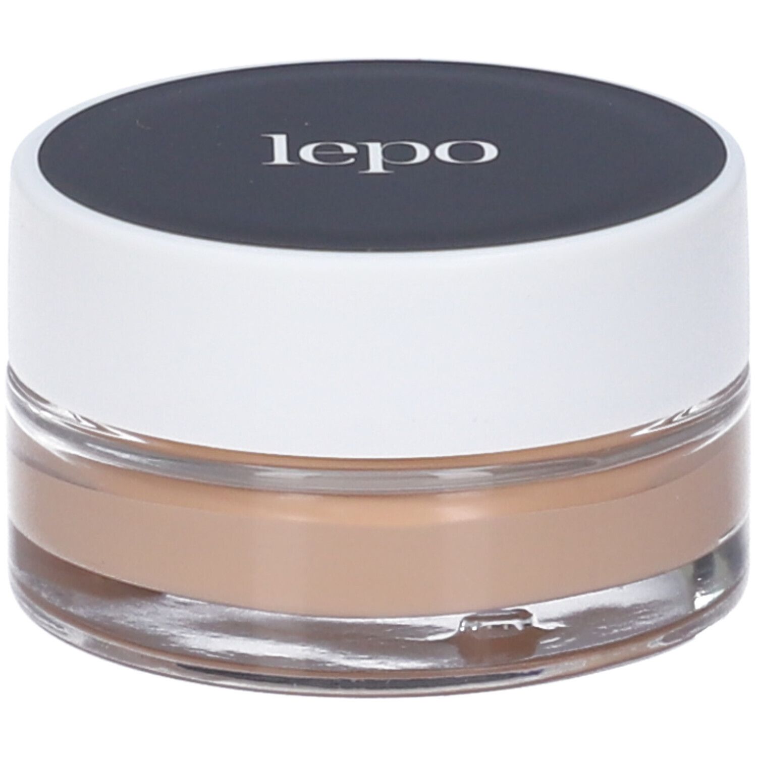 LEPO Biosense Foundation, fondotinta crema-polvere in vasetto con coperchio nero.