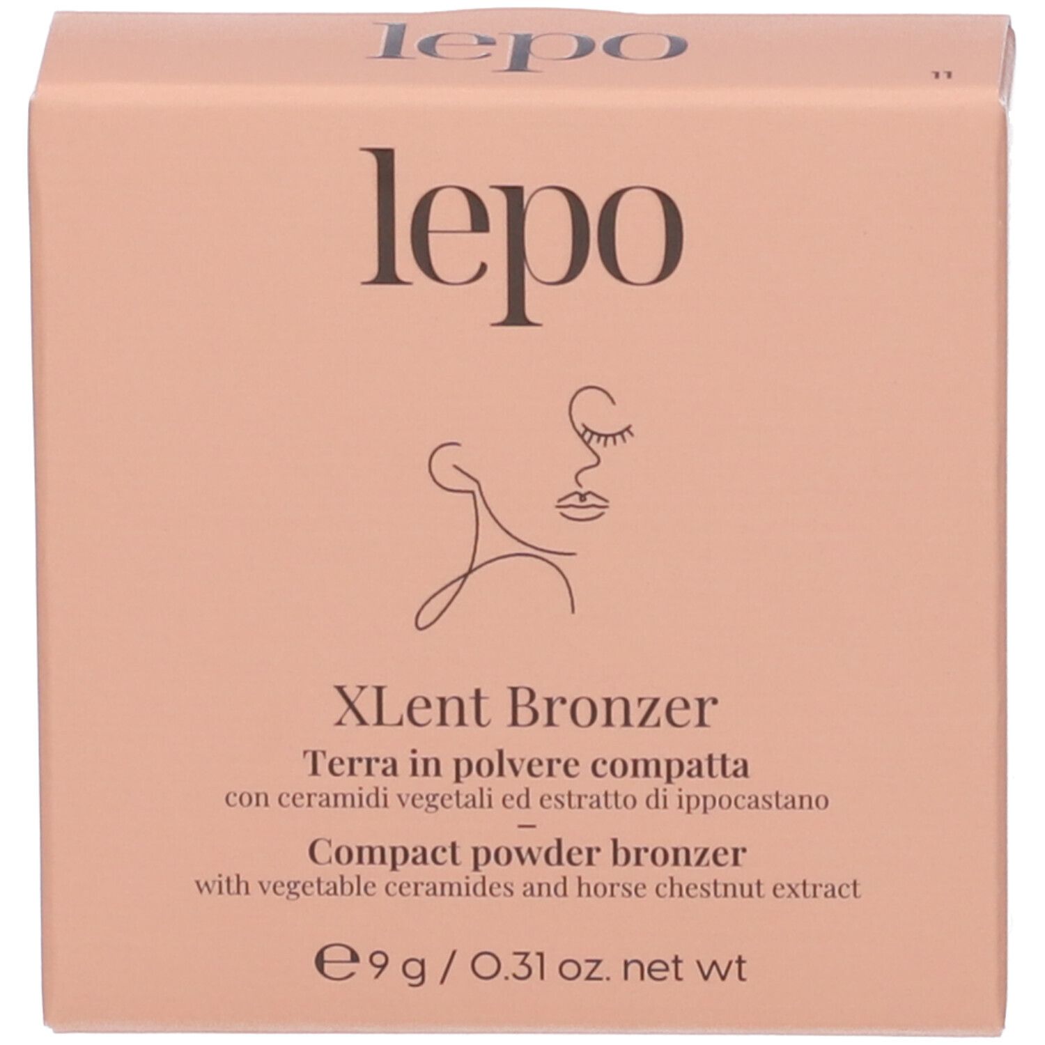 Confezione con nome del prodotto e logo. Scritta: lepo. Nome del prodotto e logo.