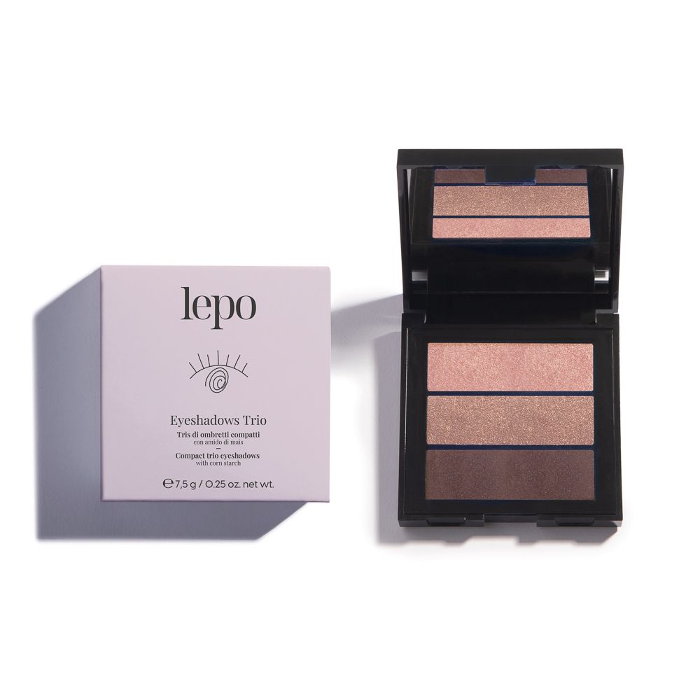 LEPO Eyeshadows Trio Tris di ombretti compatti Tonalità 01 MARRONE DORATO
