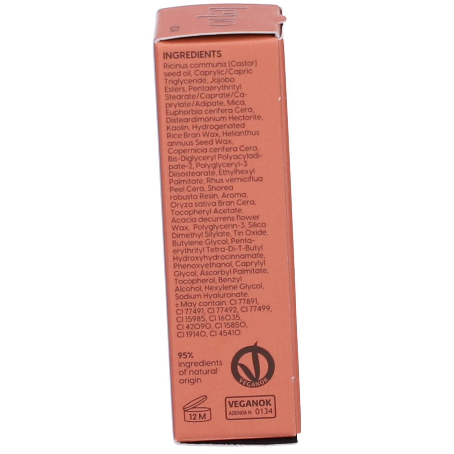 Confezione con ingredienti e certificazioni.