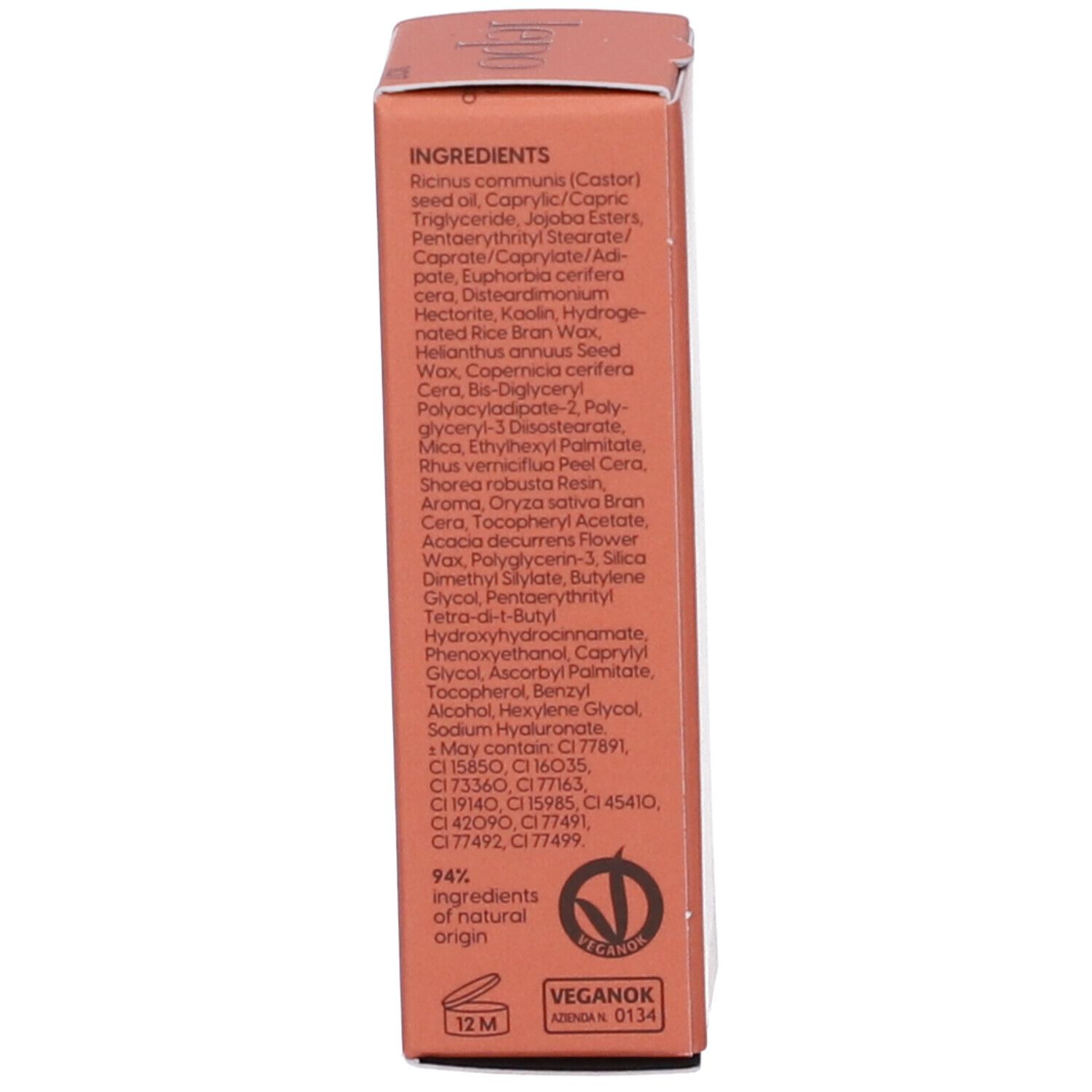 Confezione con ingredienti e certificazioni.