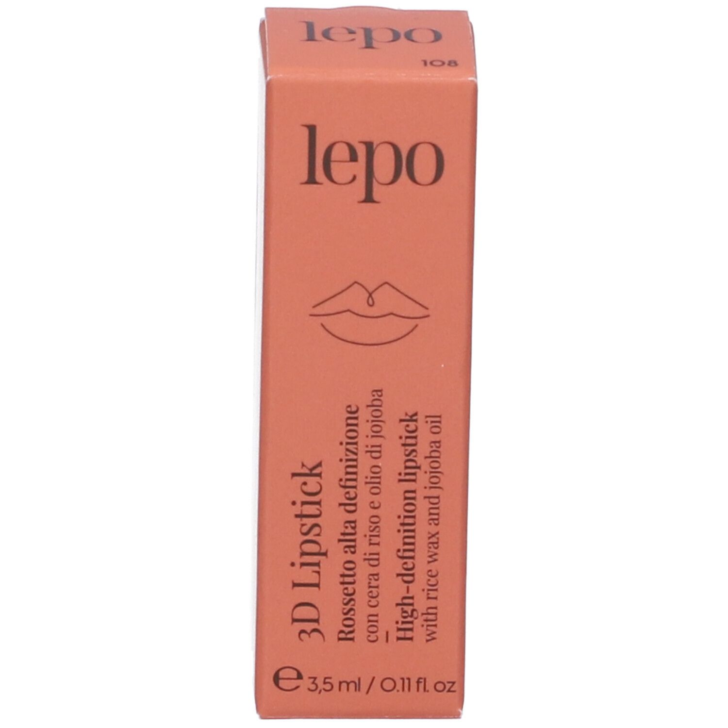 Confezione con logo 'lepo', testo e ingredienti. Sfondo rosa.
