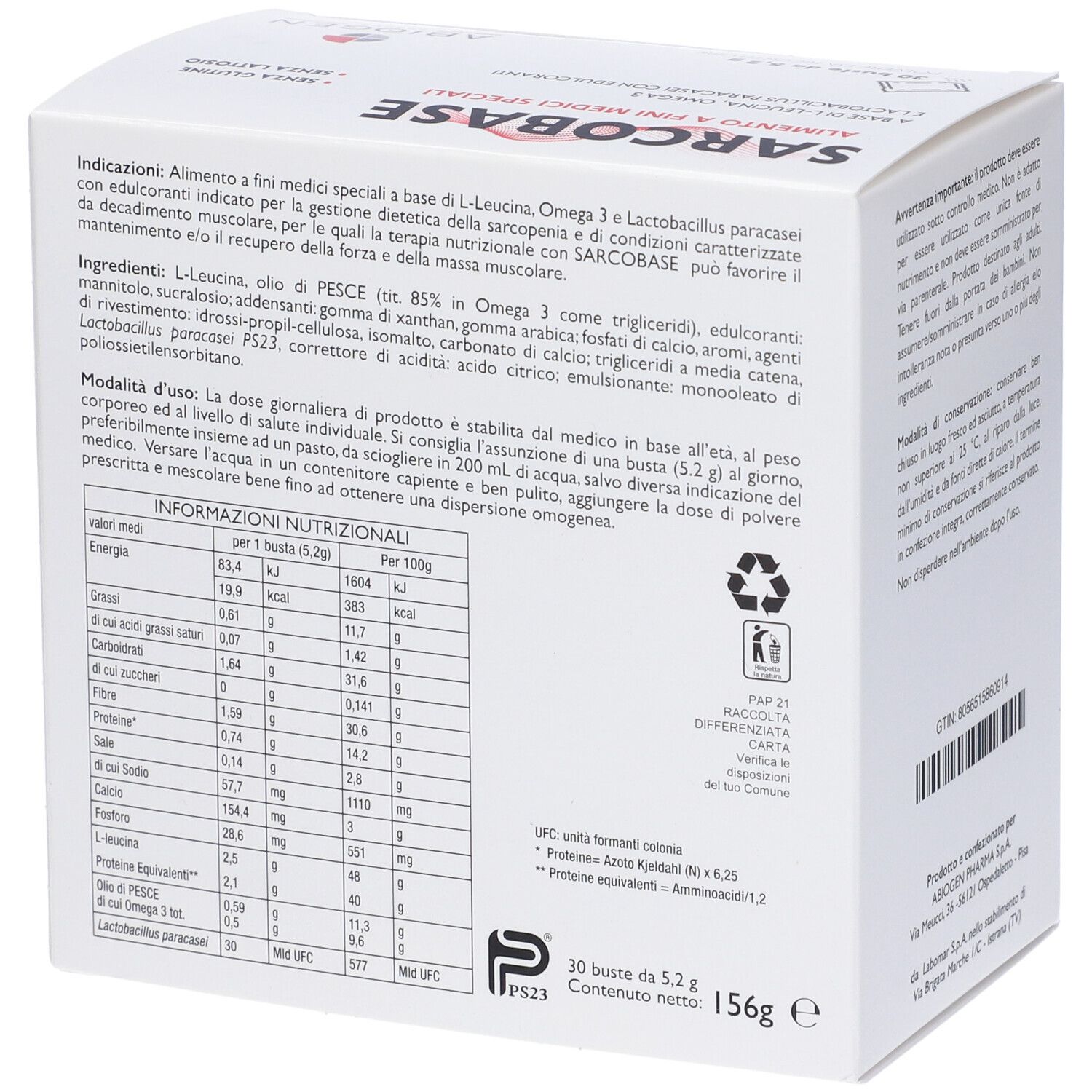 Sarcobase 30 Bustine