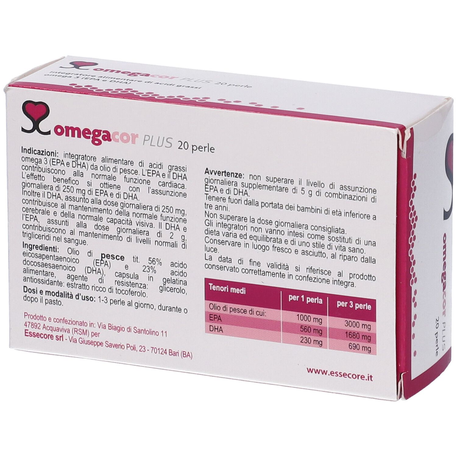 Omegacor Plus 20 Perle