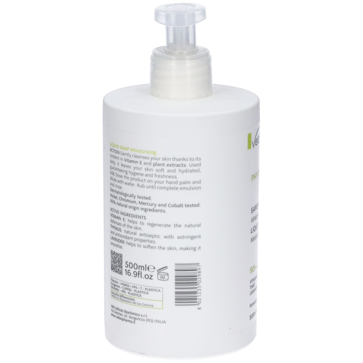 Vebix Phytamin Active Sapone Liquido Idratante 500 Ml