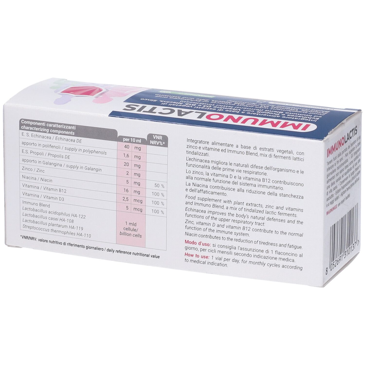 Immunolactis 12 Flaconcini Da 10 Ml