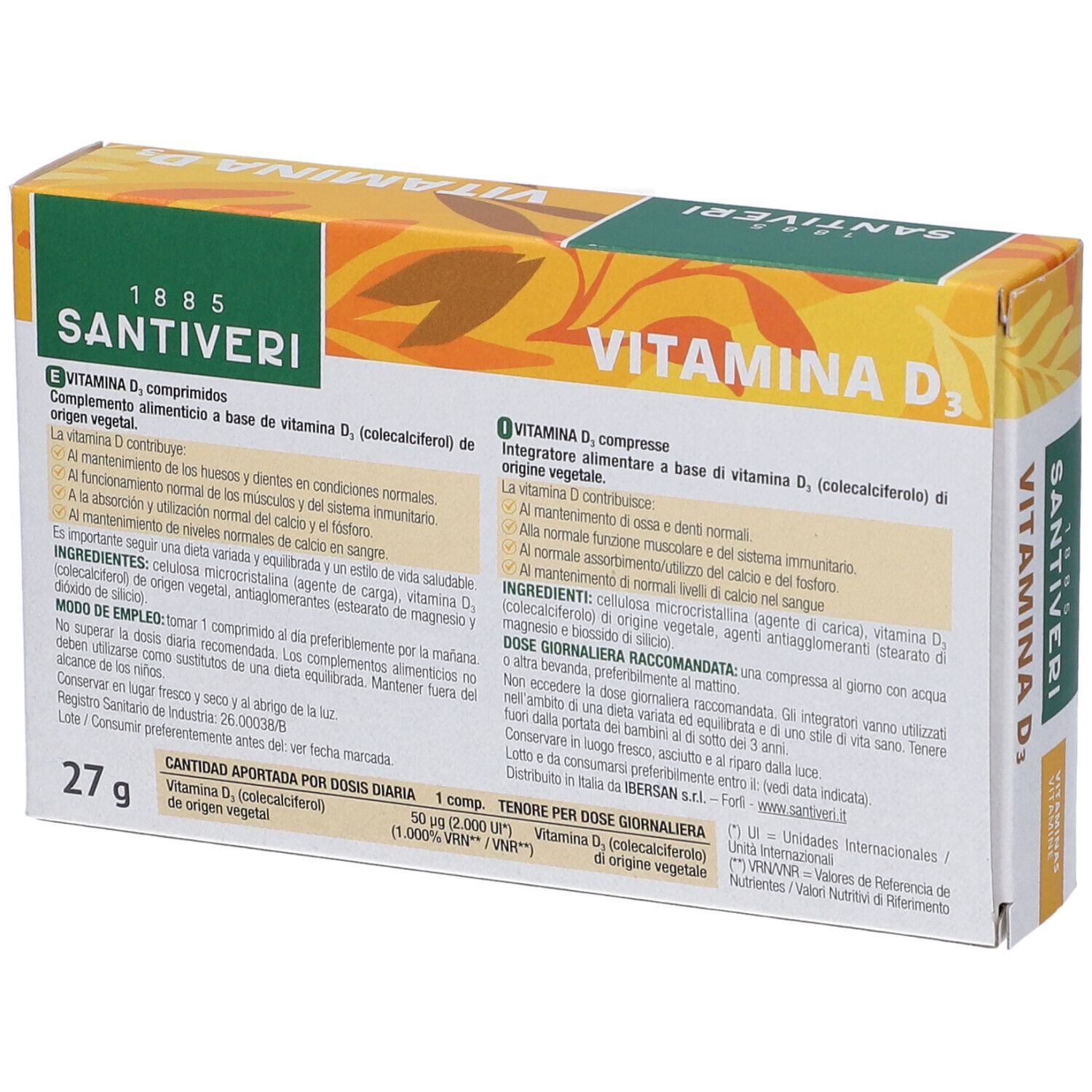 Vitamina D3 2000Ui Vegetale 60 Compresse