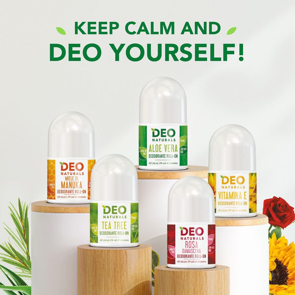 Deodorante roll-on Deo Naturals Miele di Manuka, 0% alluminio.
