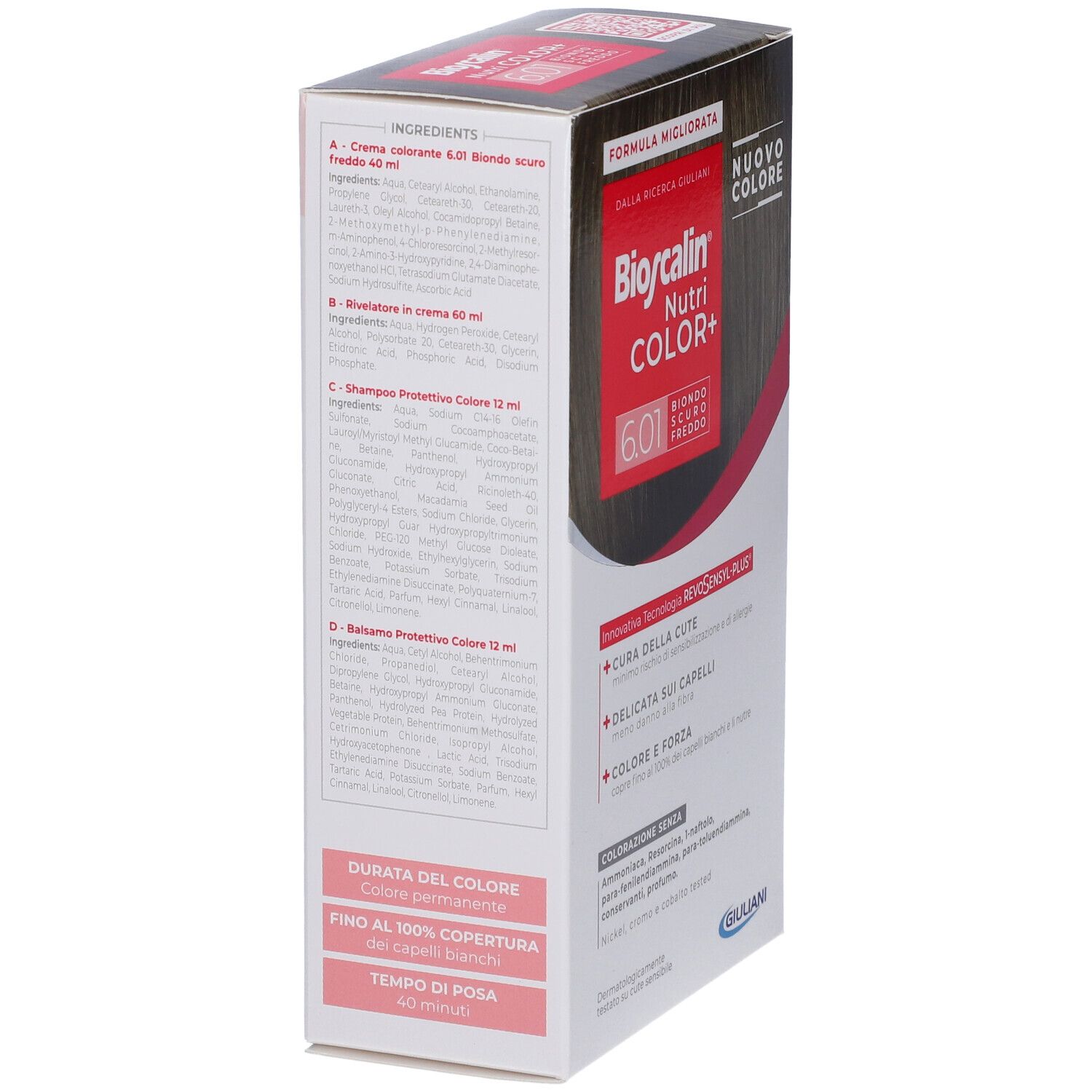 Bioscalin Nutri Color+ 6.01 Biondo Scuro Freddo Crema Colorante
