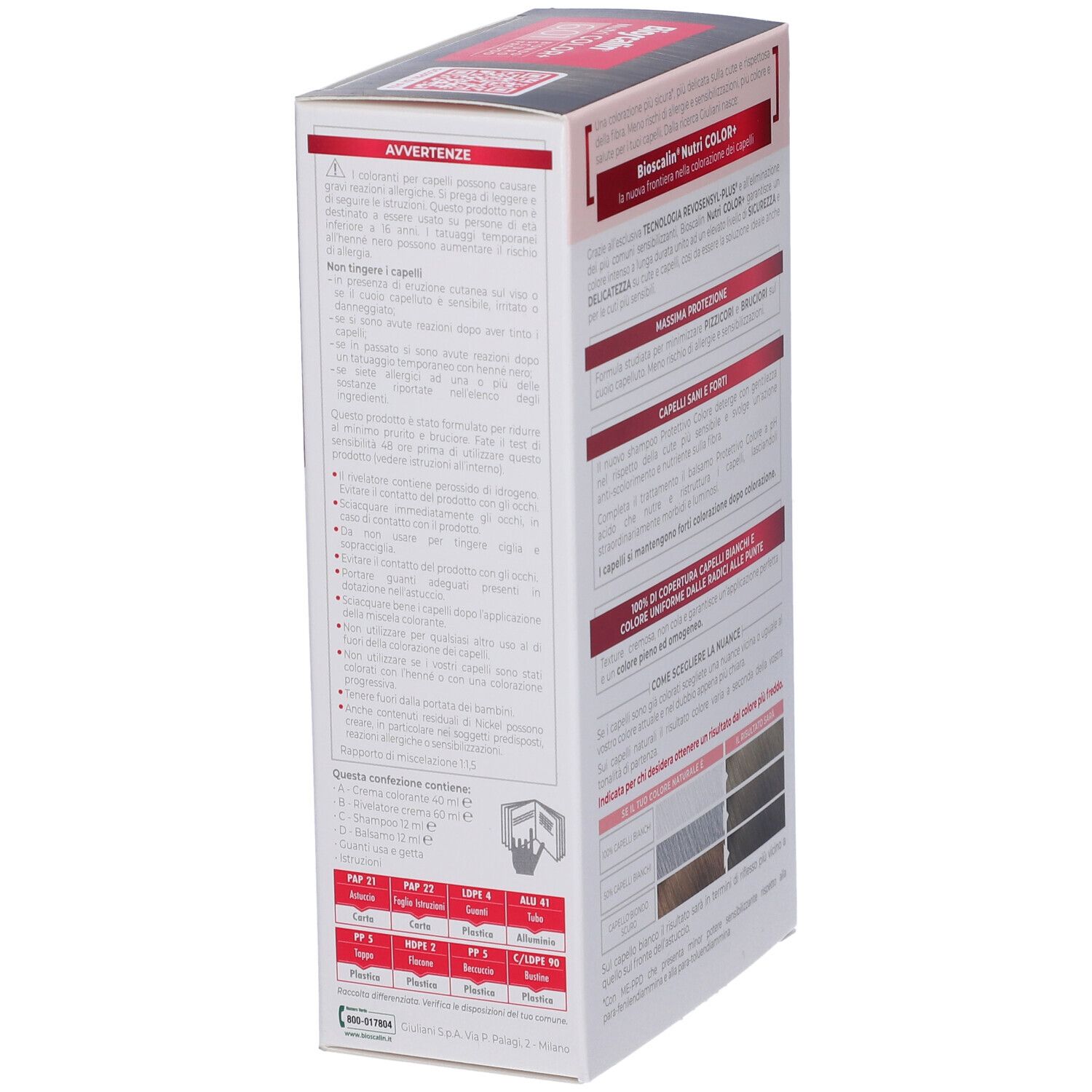 Bioscalin Nutri Color+ 6.01 Biondo Scuro Freddo Crema Colorante