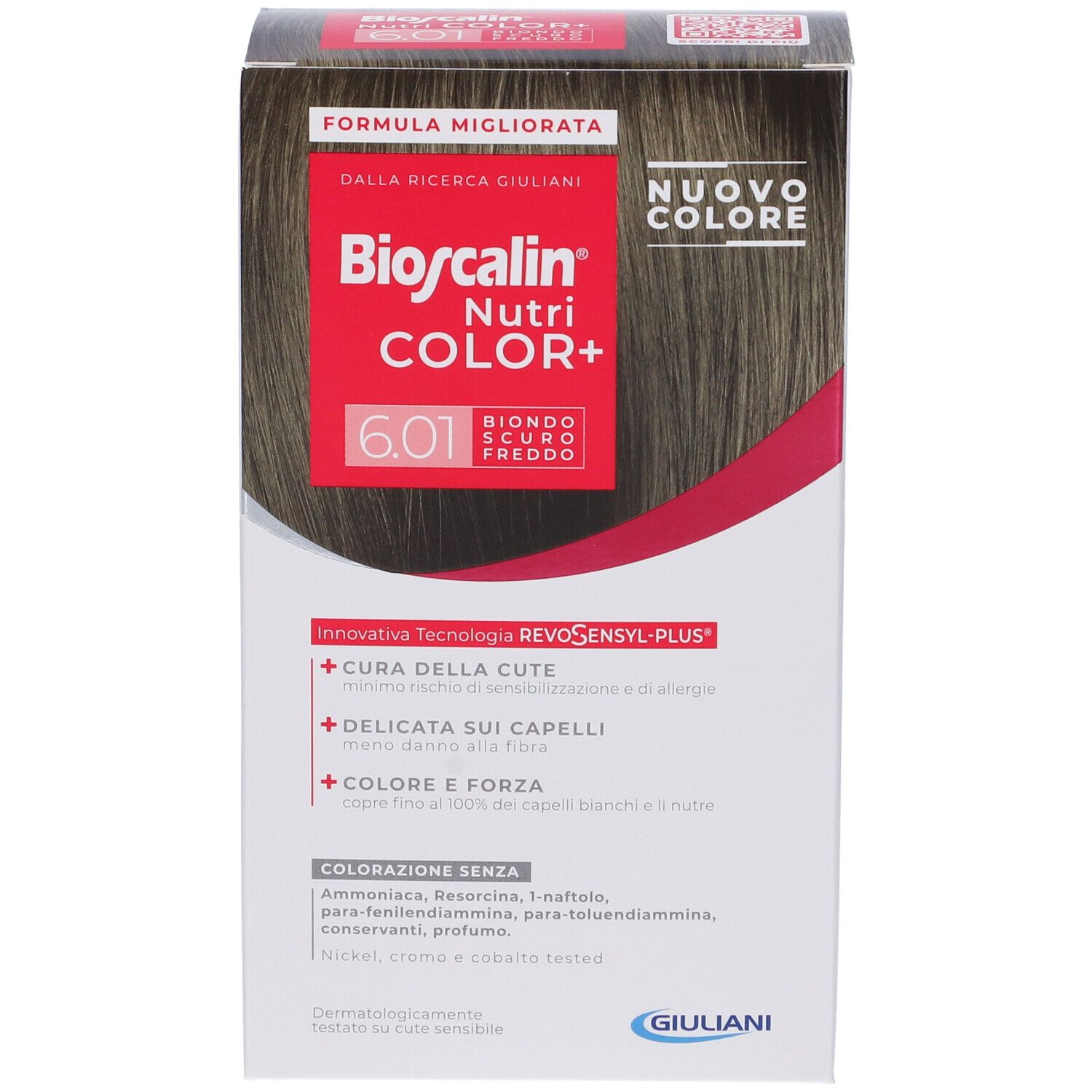 Bioscalin Nutri Color+ 6.01 Biondo Scuro Freddo Crema Colorante