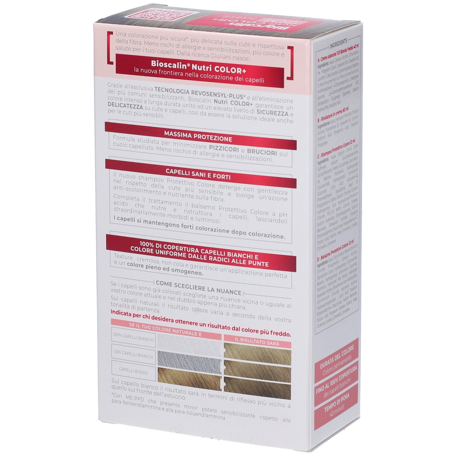Bioscalin Nutri Color+ 7.01 Biondo Freddo Crema Colorante