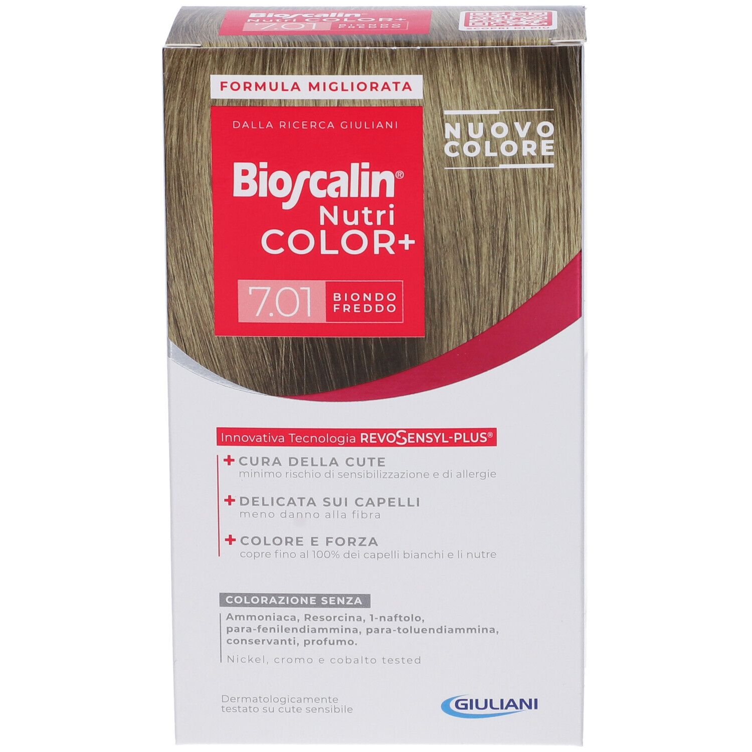 Bioscalin Nutri Color+ 7.01 Biondo Freddo Crema Colorante