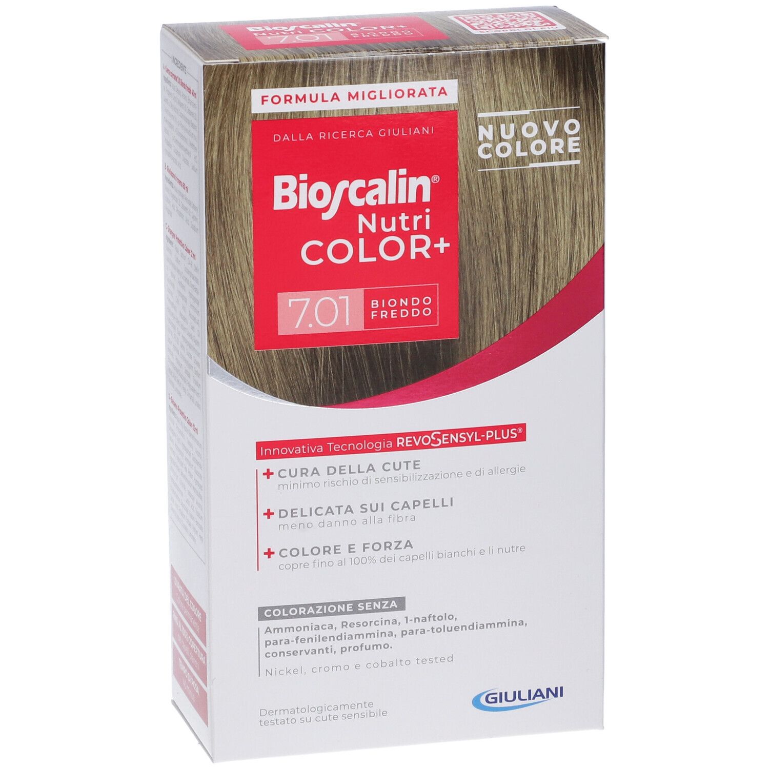 Bioscalin Nutri Color+ 7.01 Biondo Freddo Crema Colorante