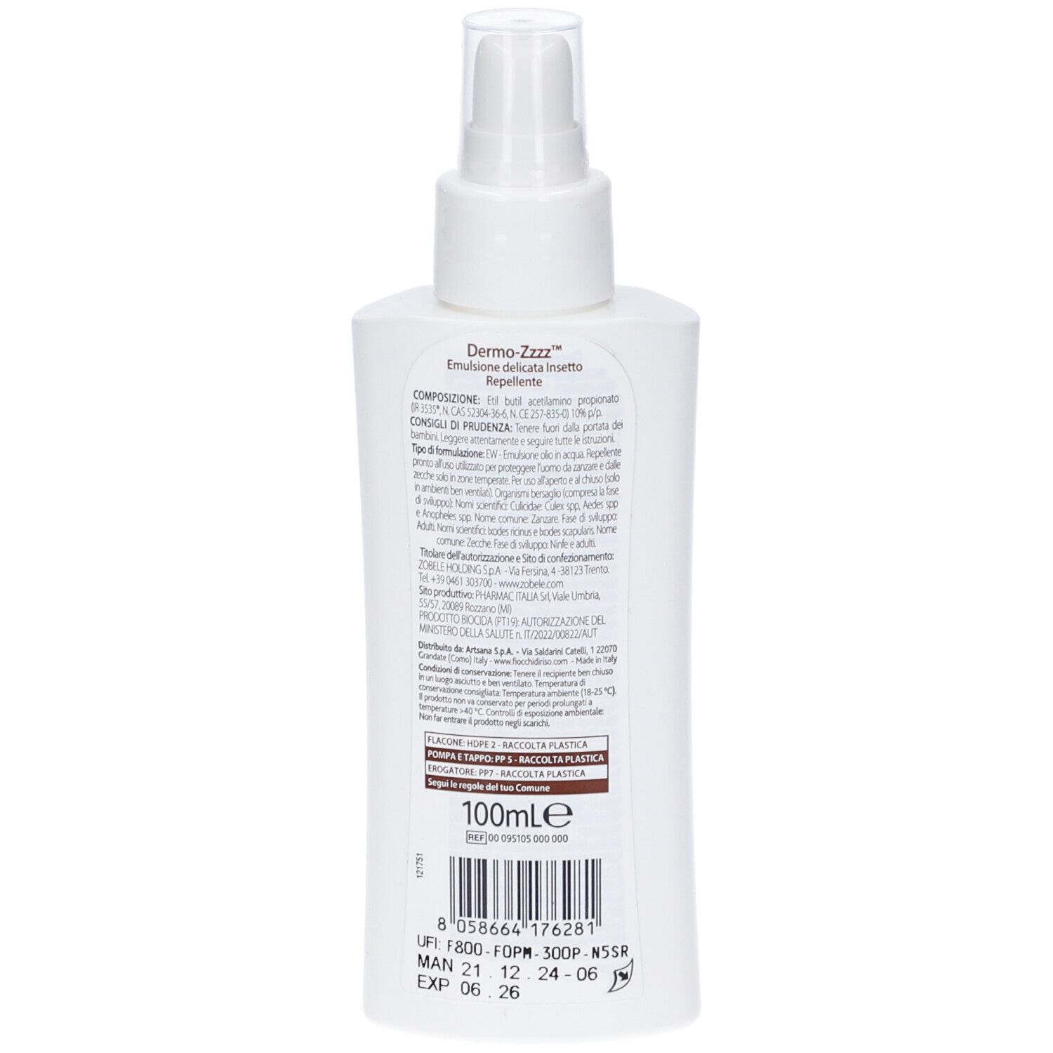 Fiocchi Di Riso Dermo Zzzz Emulsione Delicata Repellente 0 Mesi + 100 Ml