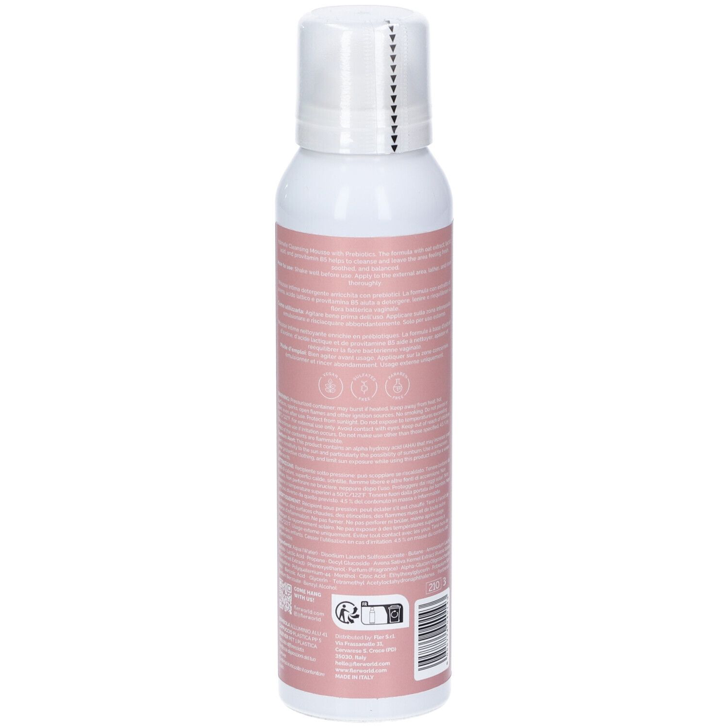 Mousse da barba Fler Foamfantastic, profumo Ambra, 200 ml.