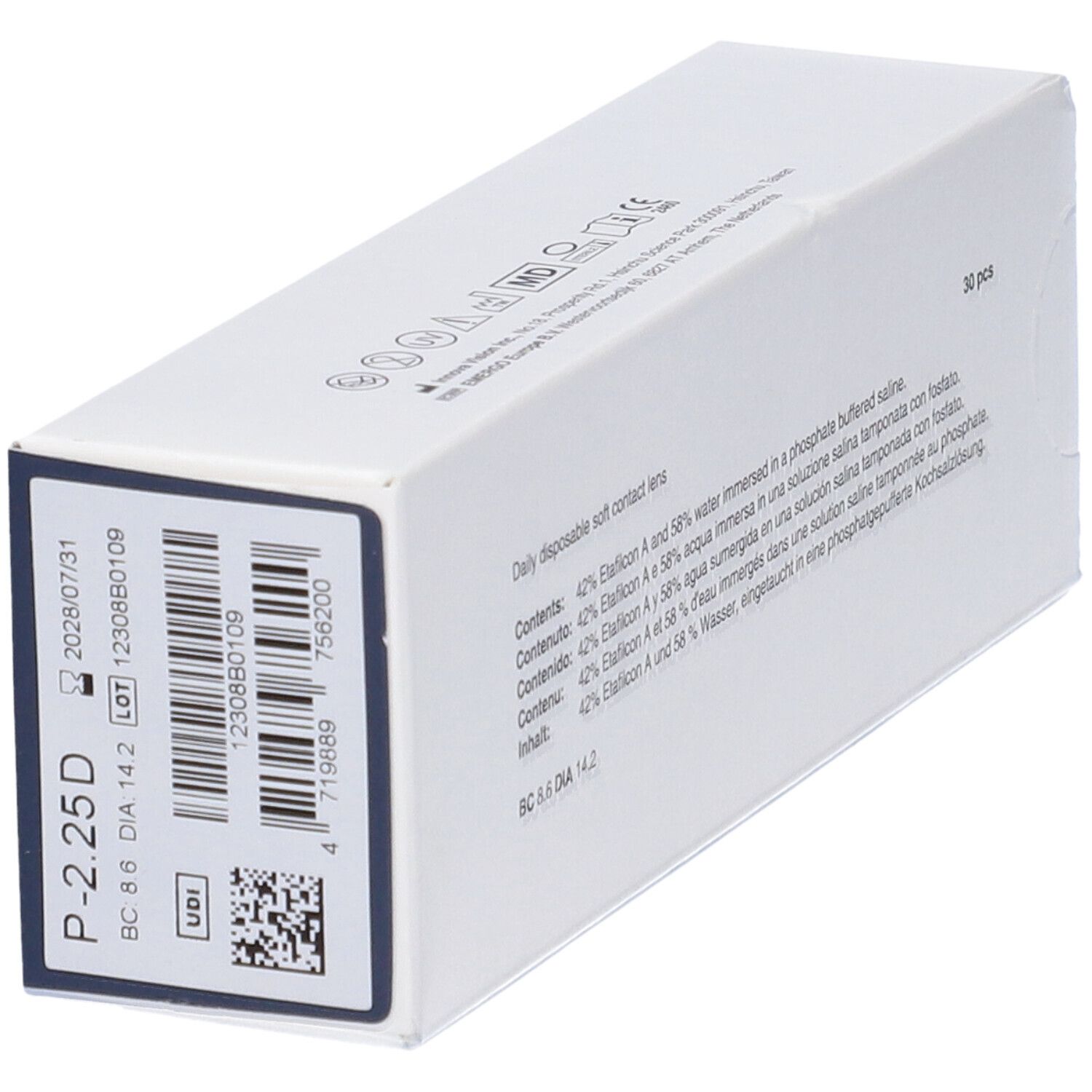 Lenti A Contatto Giornaliere Irilenti Lenti Daily -2,25 30 Pezzi