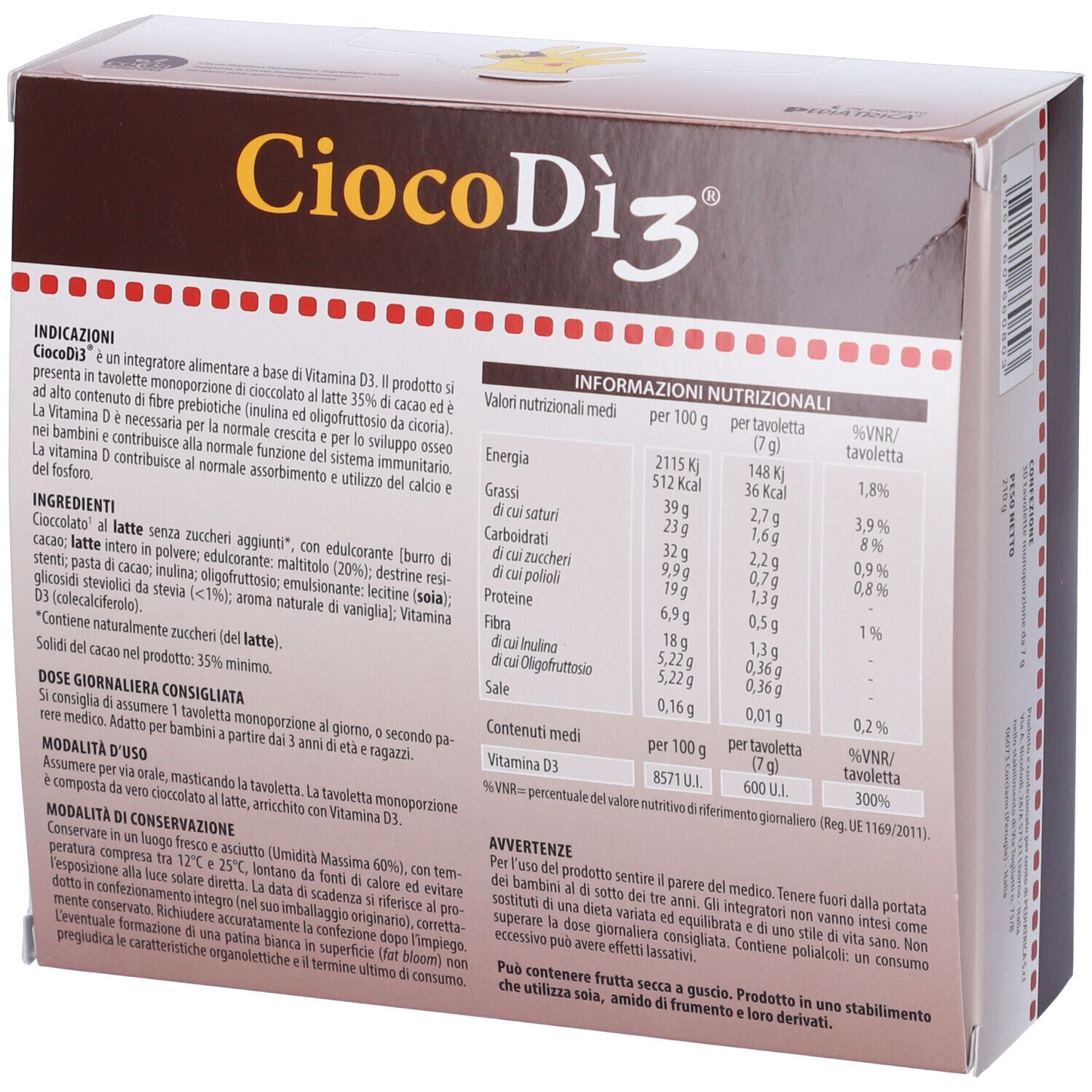 Ciocodi3 30 Tavolette Di Cioccolato