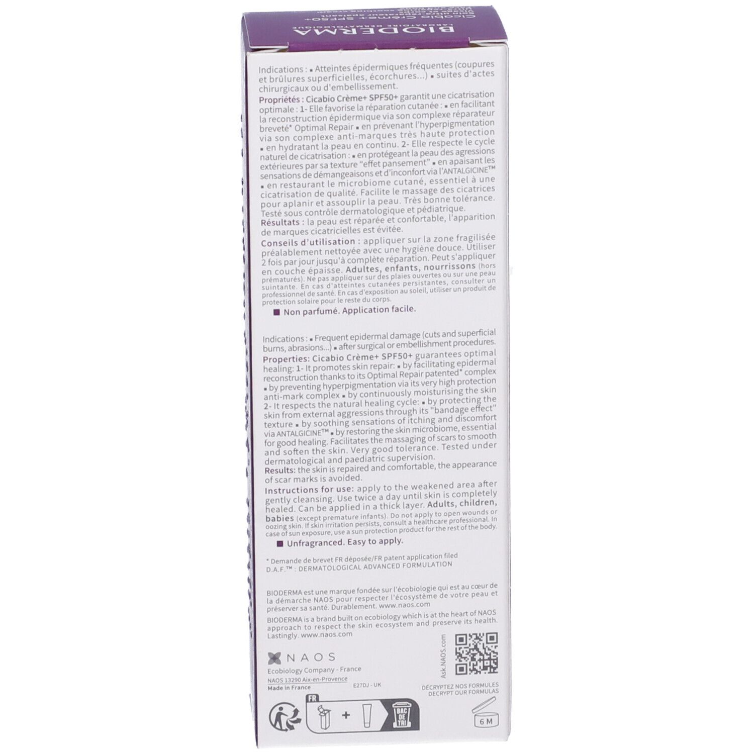 Cicabio Creme+ Spf50 40 Ml