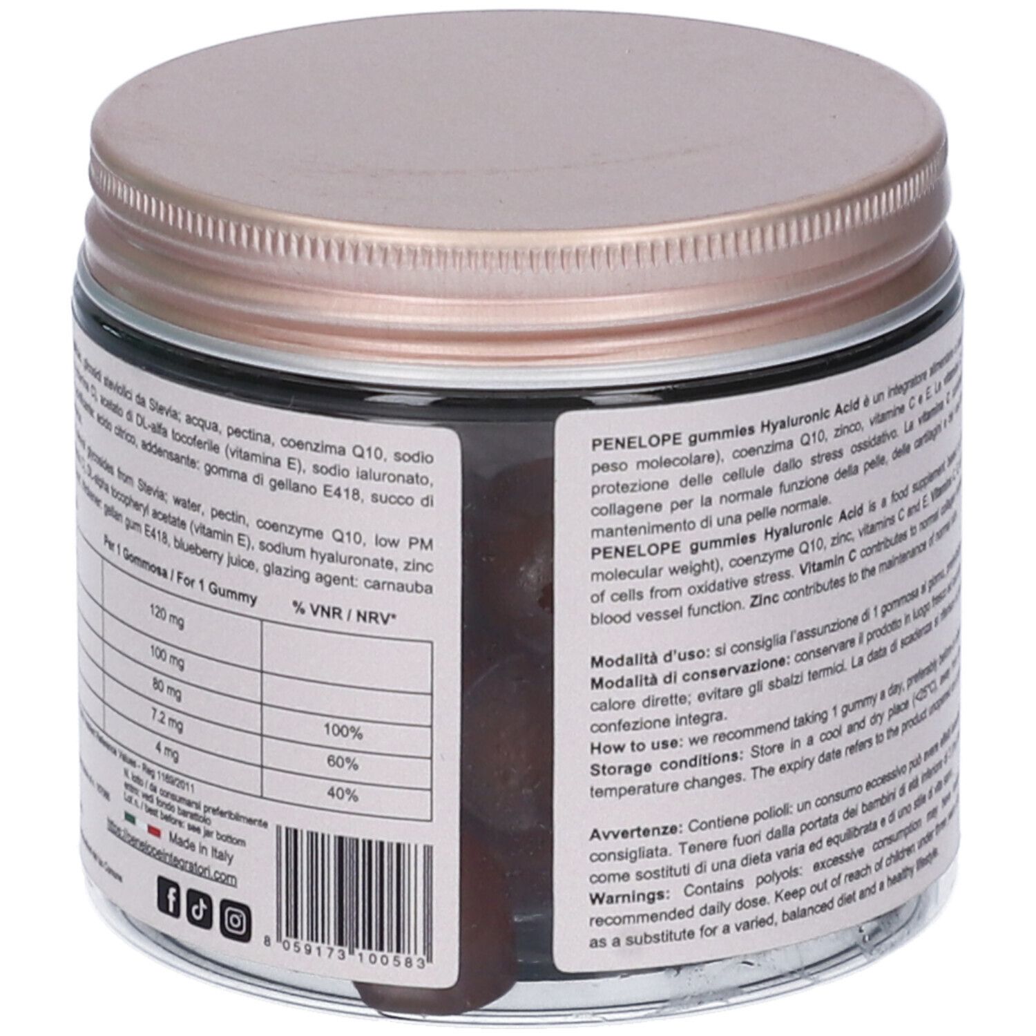 Deltha Pharma Penelope Gummies Hyaluronic Acid Caramelle