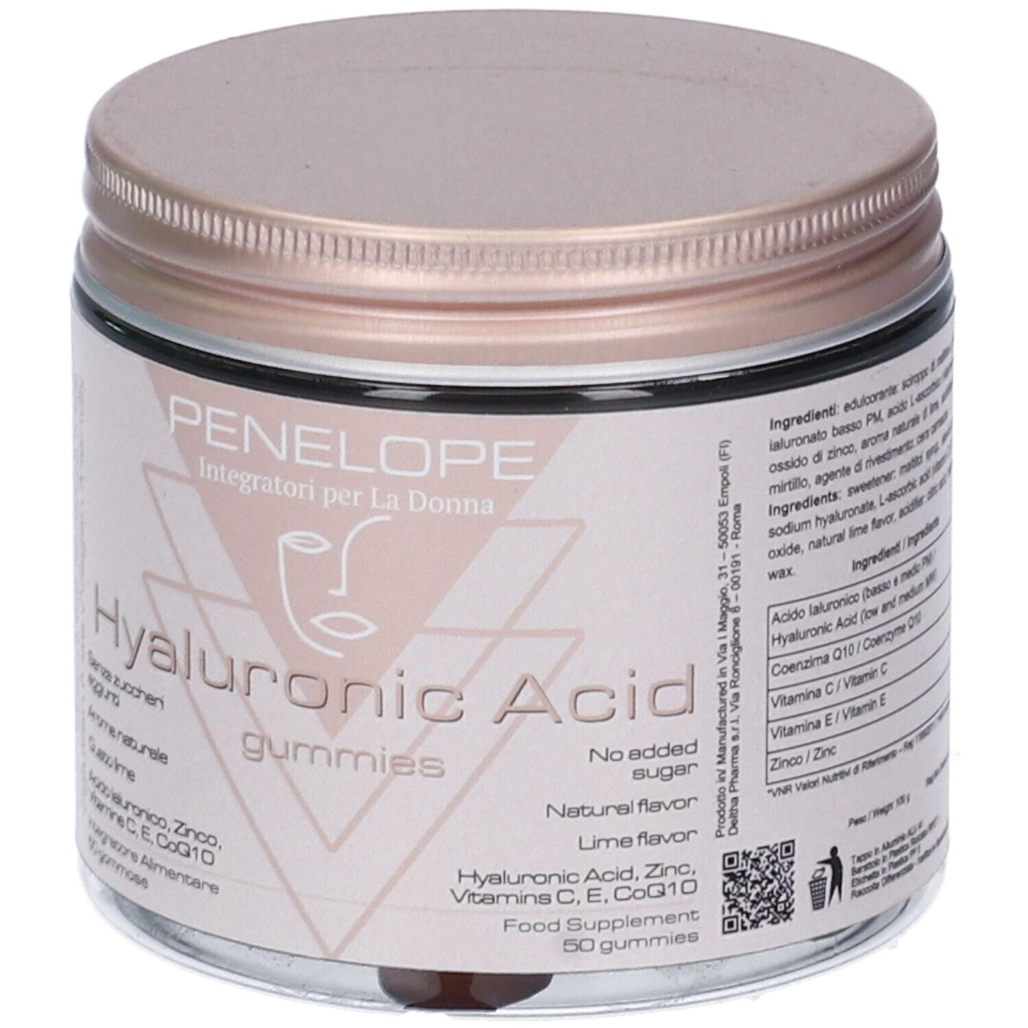 Deltha Pharma Penelope Gummies Hyaluronic Acid Caramelle