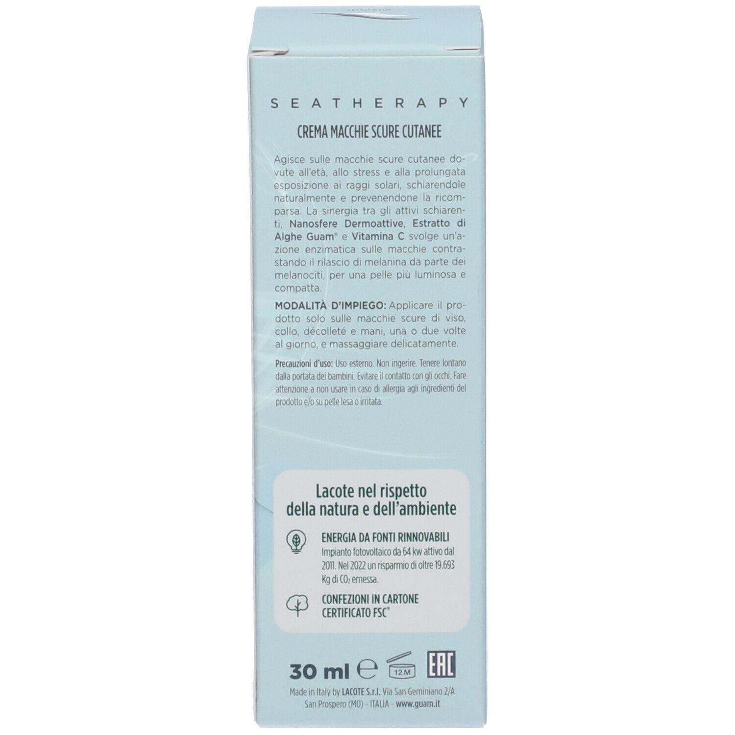 Guam Seatherapy Crema Macchie Scure Cutanee